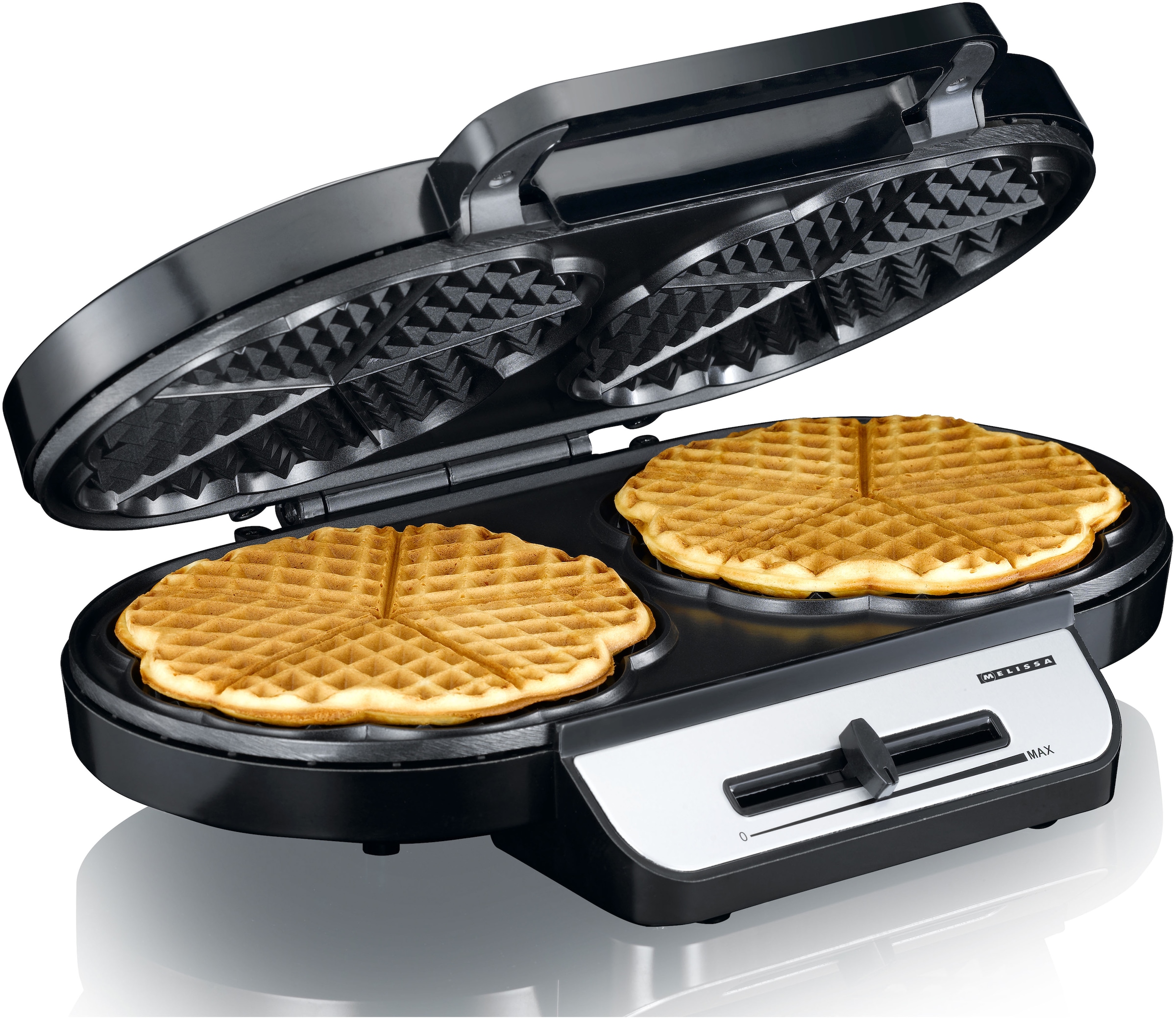 MELISSA Waffeleisen »16250087«, 1200 W, backen von zwei Waffeln gleichzeitig