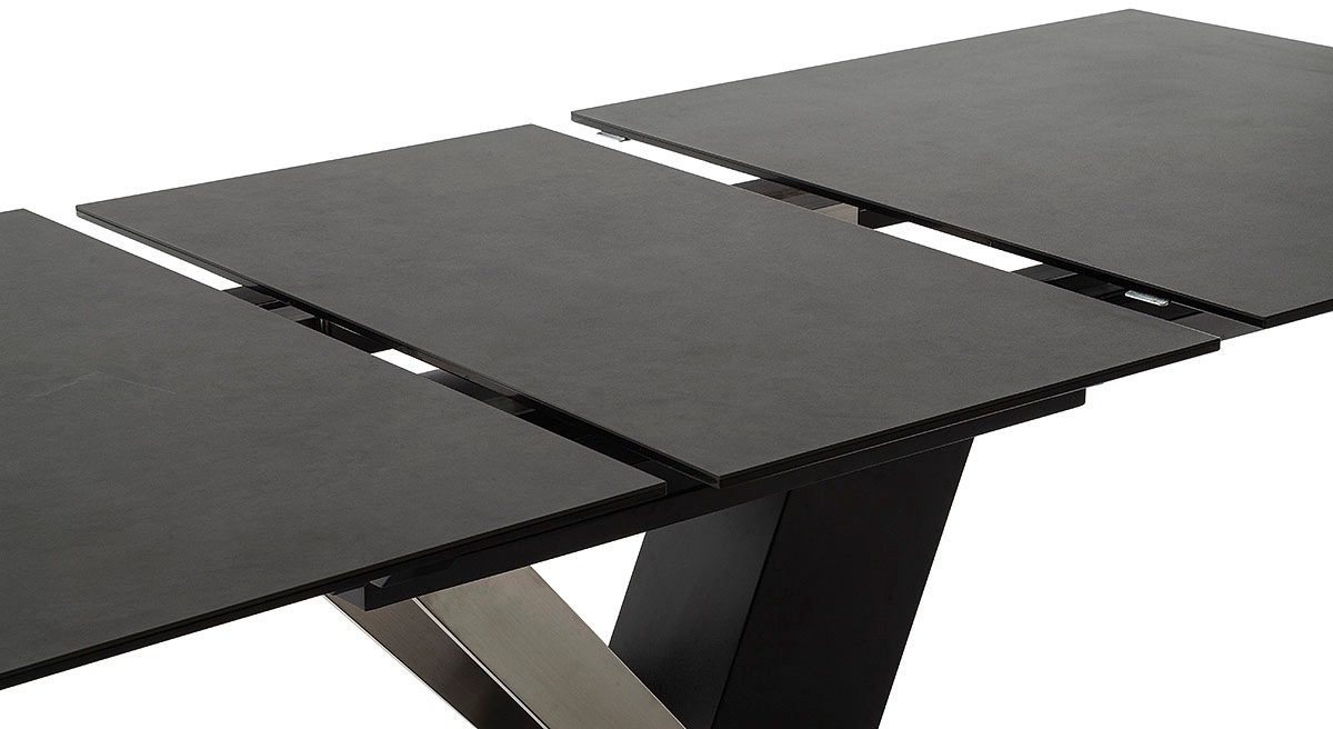 MCA furniture Esstisch »MASSARO Tisch mit Säule 160-210 cm«, (Einzelstück), Keramik, Metall, Synchronauszug, ausziehbar, 6-8 Pers.