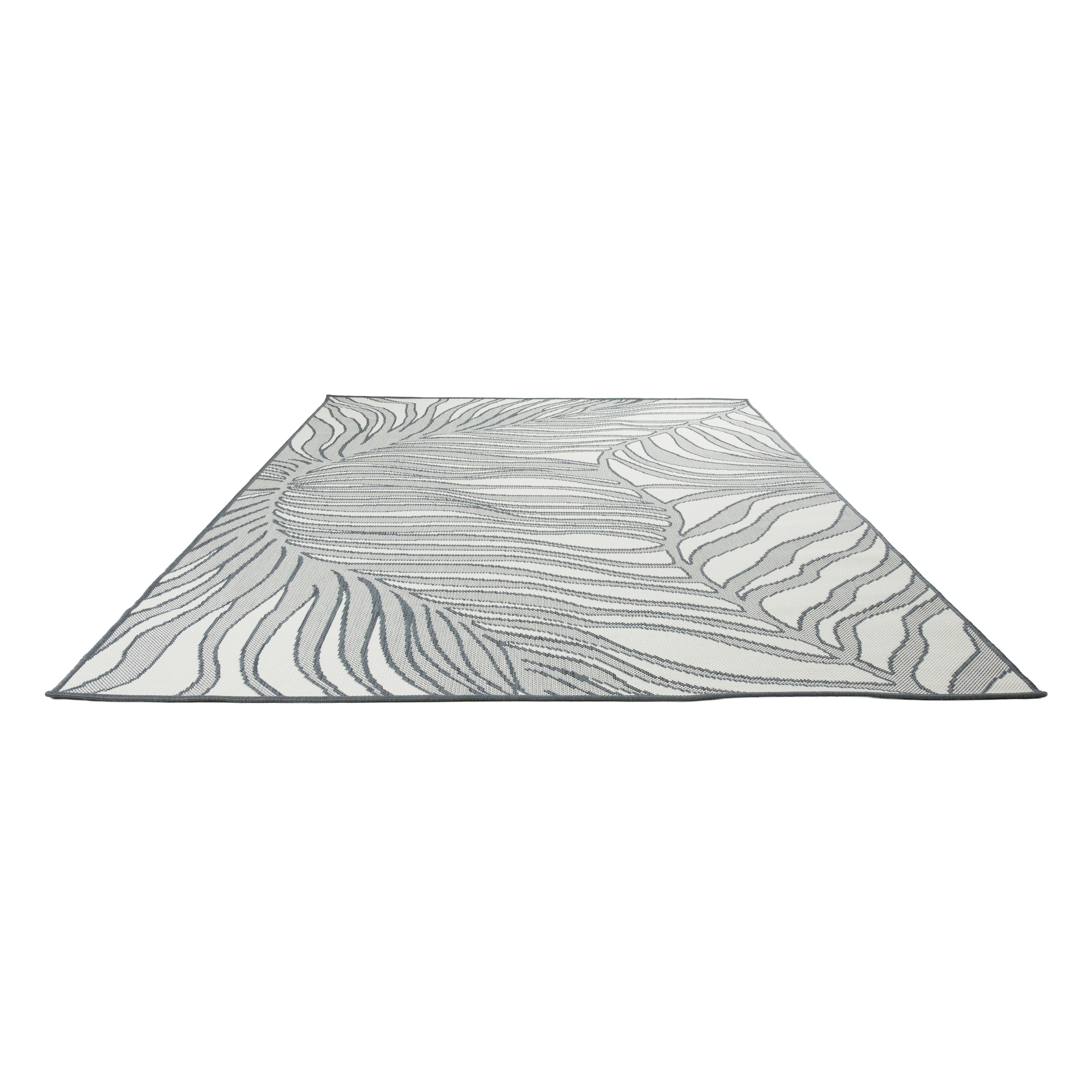 s.Oliver Teppich »Skadom, Wende-Teppich im Blatt Design, auch für Balkon und Terrasse« rechteckig 5 mm Höhe für In- und Outdoor geeignet, wetterfest & UV-beständig,