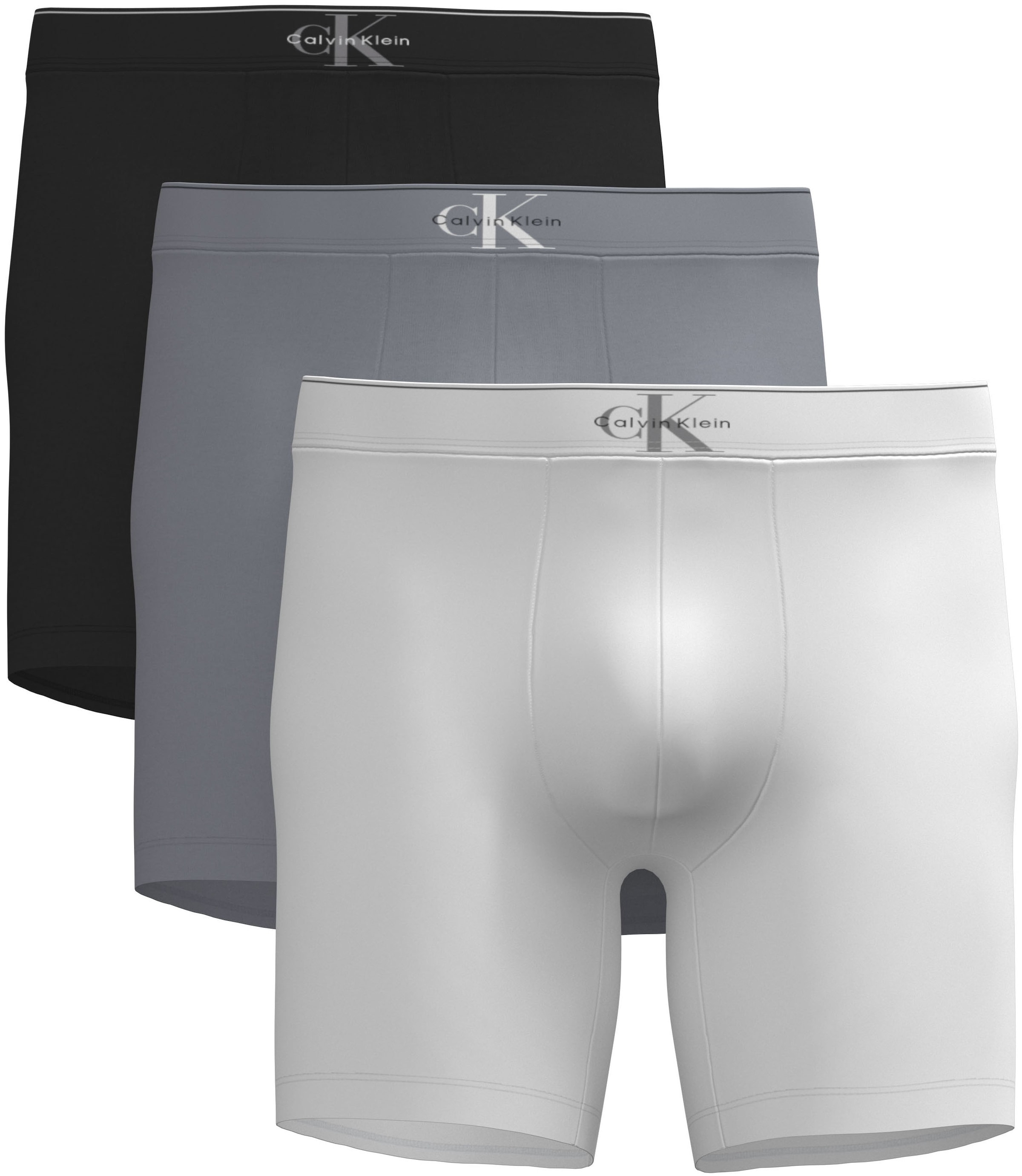 Calvin Klein Underwear Boxershorts »Boxer Brief 3PK« Packung, 3er-Pack,  Körpernahe Passform mit elastischem Bund