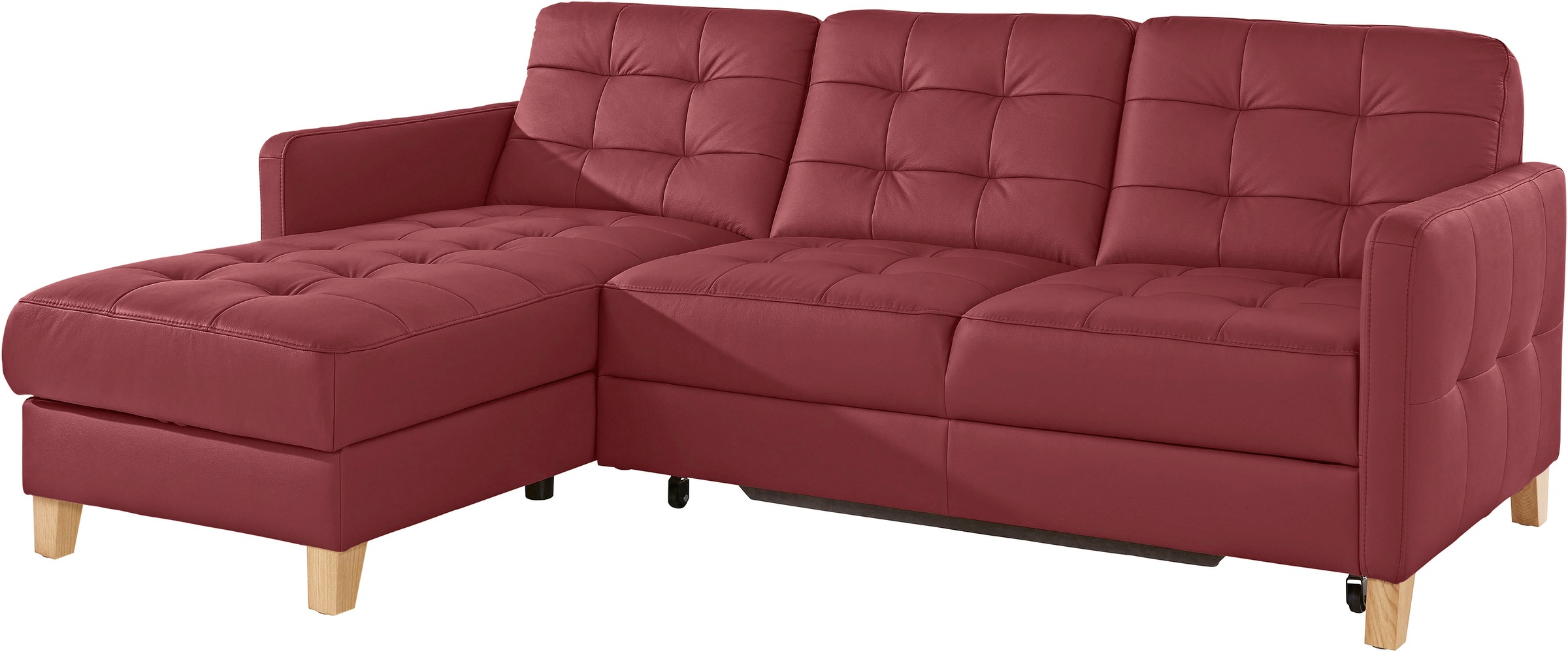 exxpo - sofa fashion Ecksofa »Elio, kompakt und komfortabel, bequem und zeitloses Design, L-Form«, wahlweise mit Bettfunktion