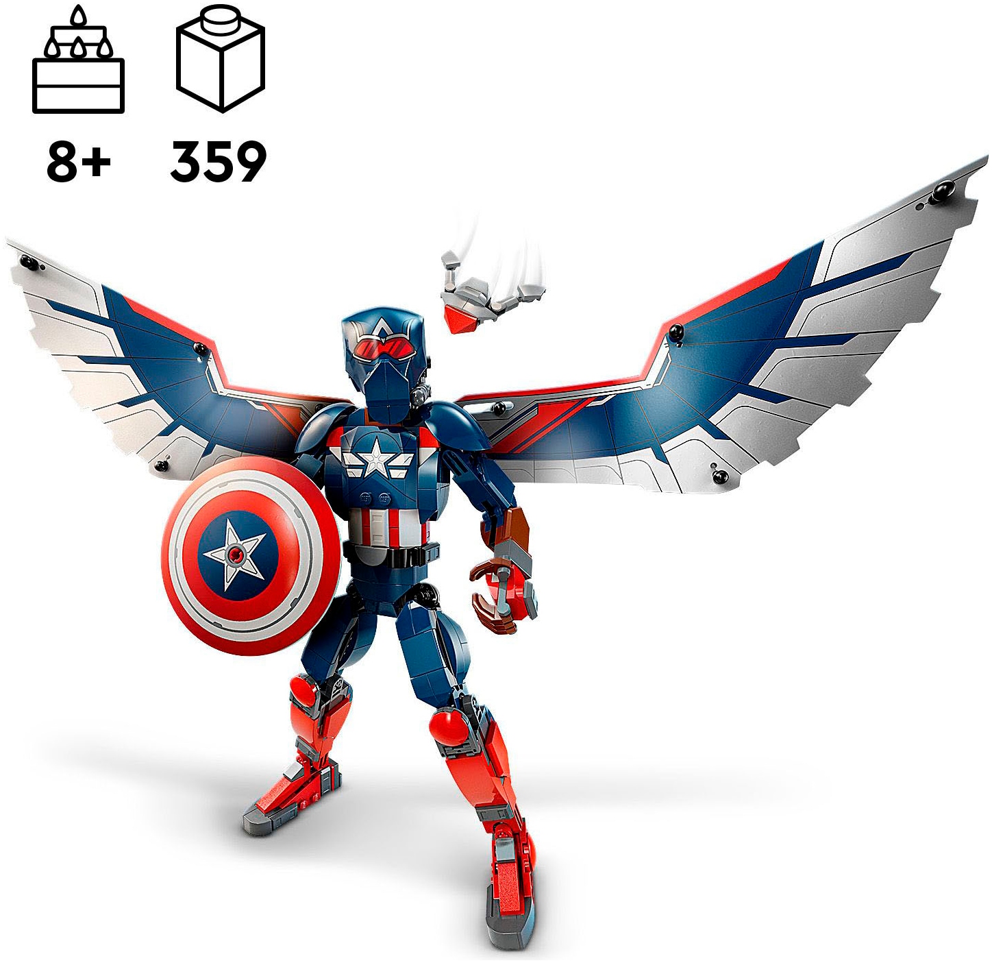 LEGO® Konstruktionsspielsteine »New Captain America Baufigur (76296), LEGO Super Heroes«, (359 St.), Made in Europe