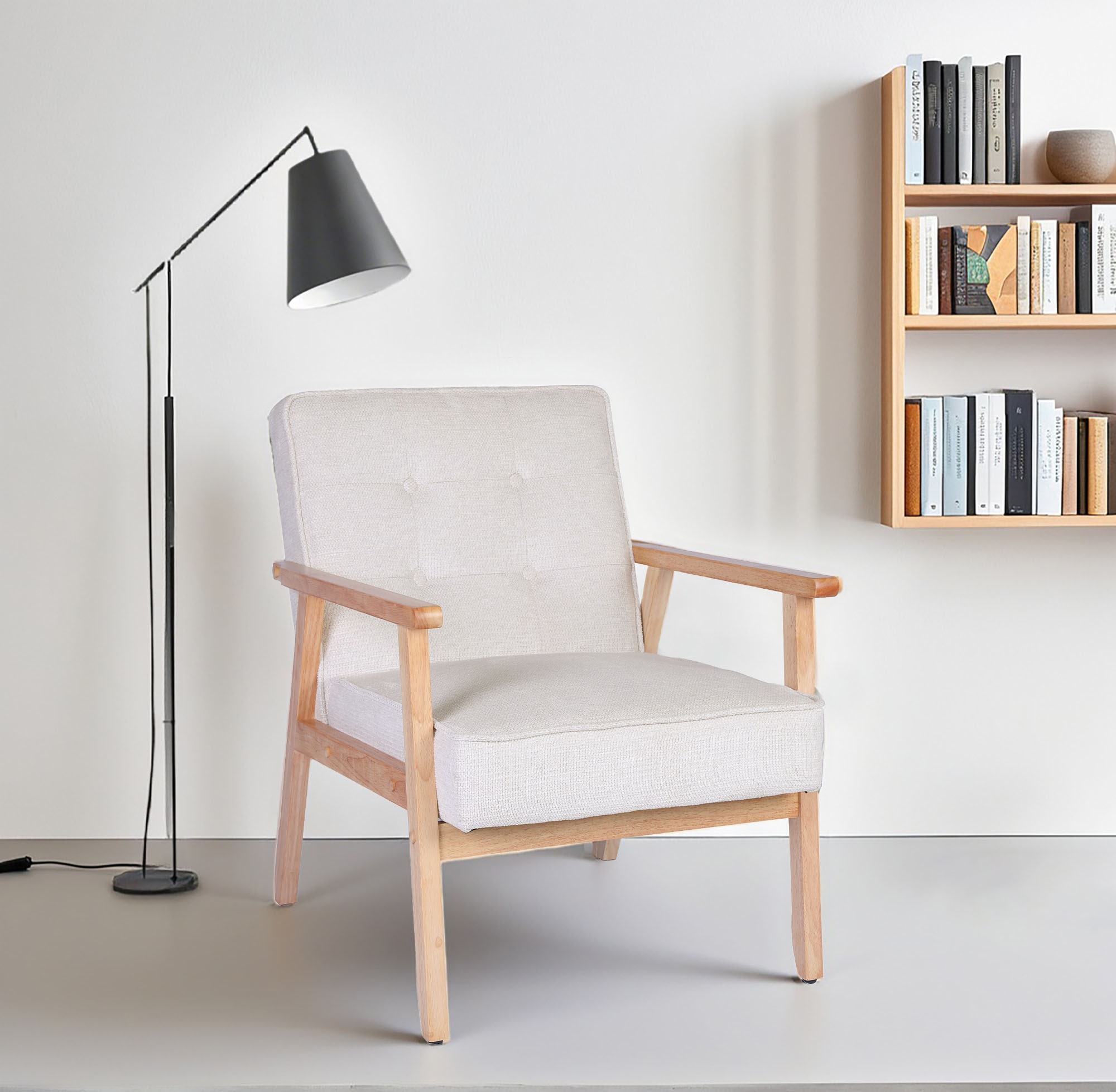 Home affaire Loungesessel »MENONRI mit Armlehnen aus Massivholz«, Relaxsessel, Lese-Sessel, Cocktailsessel in Cord und Webstoff