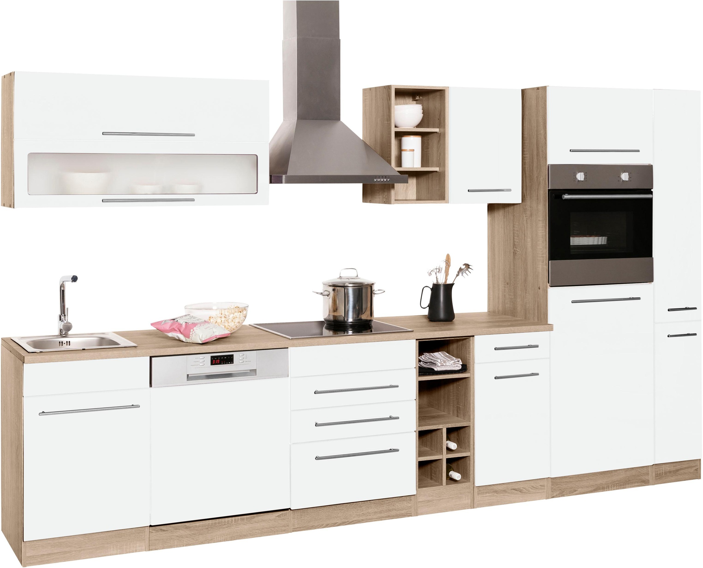 KOCHSTATION Küchenzeile »KS-Eton«, ohne E-Geräte, Breite 330 cm