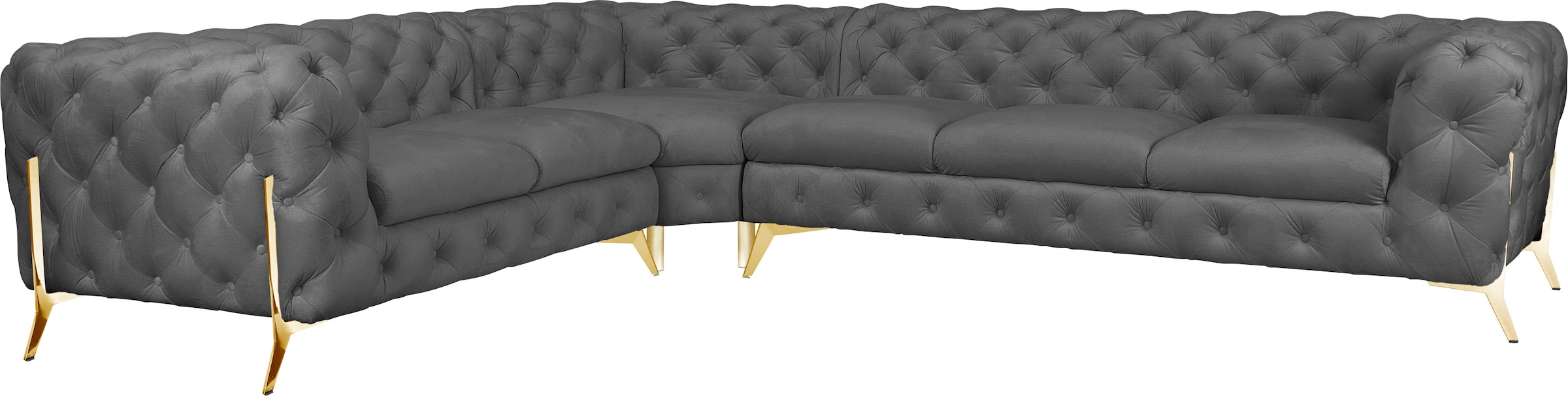 Home affaire Chesterfield-Sofa »Amaury L-Form« großes Ecksofa, Chesterfield günstig online kaufen