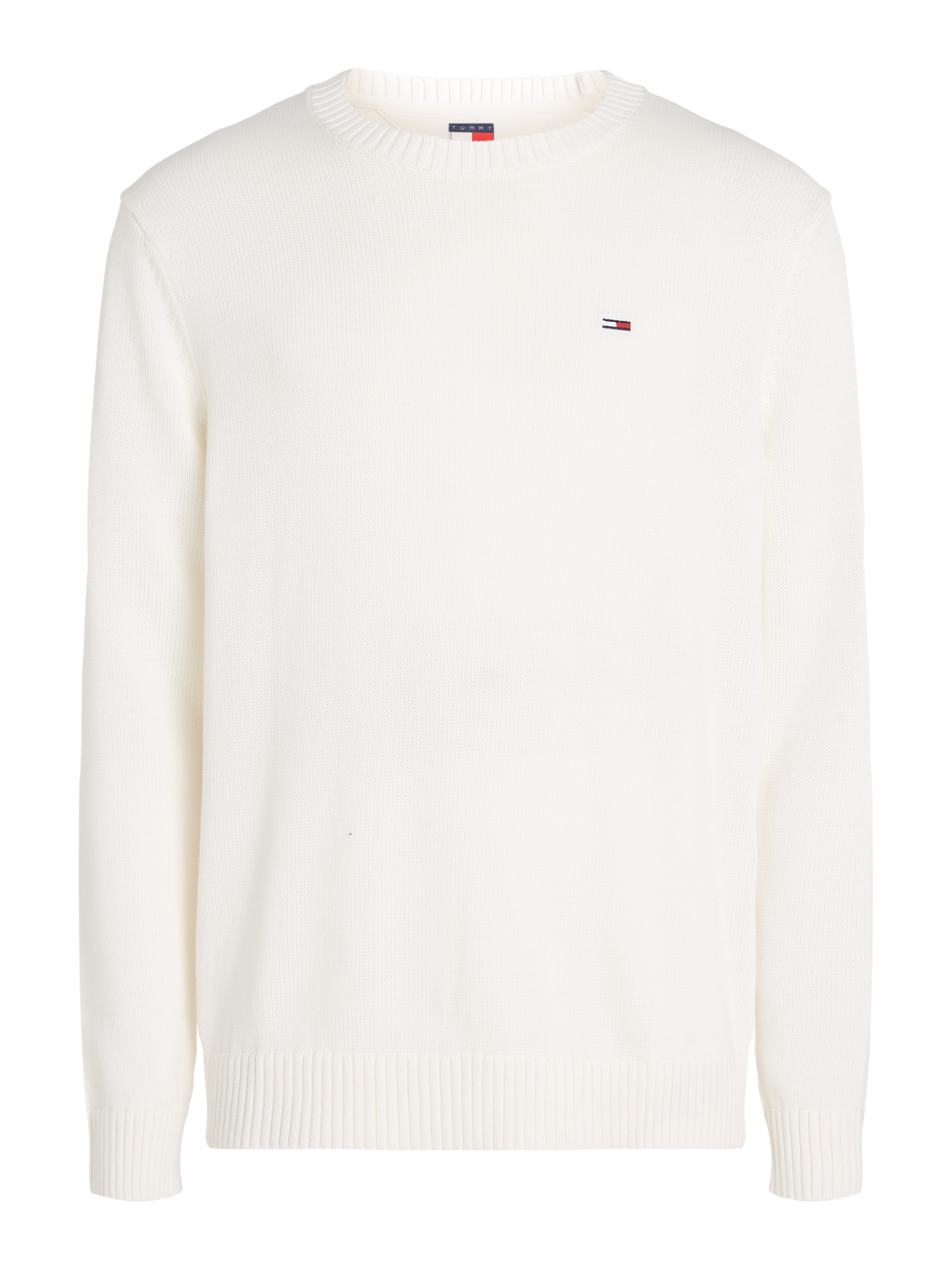 Tommy Jeans Strickpullover »TJM SLIM ESSNTLS C-NECK SWEATER«, mit Markenlogo auf der Brust