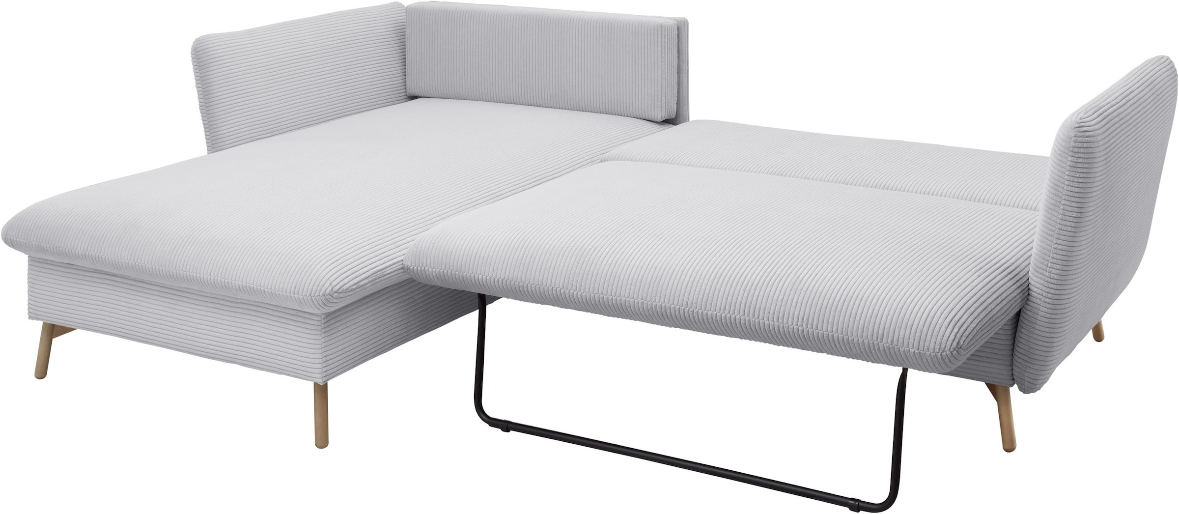 andas Ecksofa »MERLE, 258 cm, L-Form, traumhafter Cord,«, mit Bettfunktion und Bettkasten, Liegefläche 224 x 139