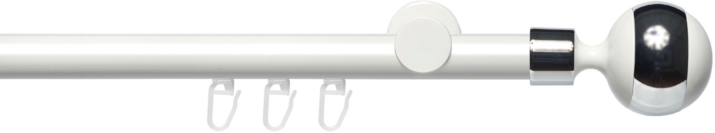 Liedeco Gardinenstange »Innenlaufgarnitur 20 mm Power Kugel mit Ring« Ø 2 m günstig online kaufen