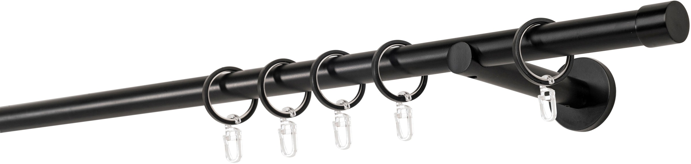 mydeco Gardinenstange »20mm Cap Wandträger 12 cm«, 1 läufig-läufig, Fixmaß günstig online kaufen