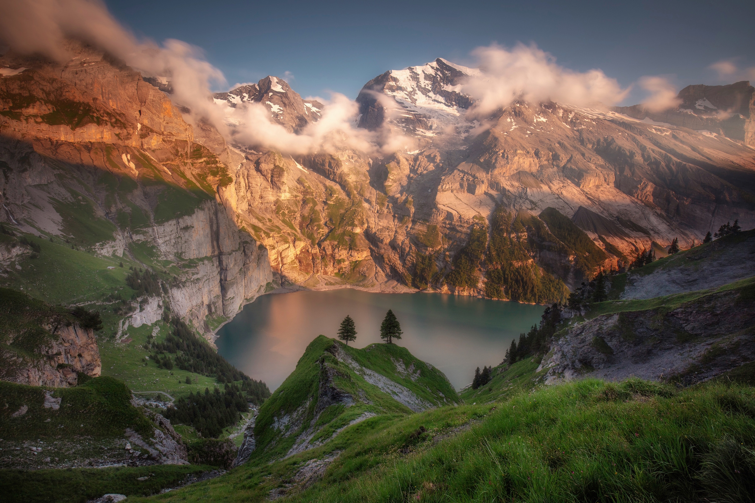 Papermoon Fototapete »Photo-Art RICHARD BERESFORD HARRIS, OESCHINSEE« günstig online kaufen