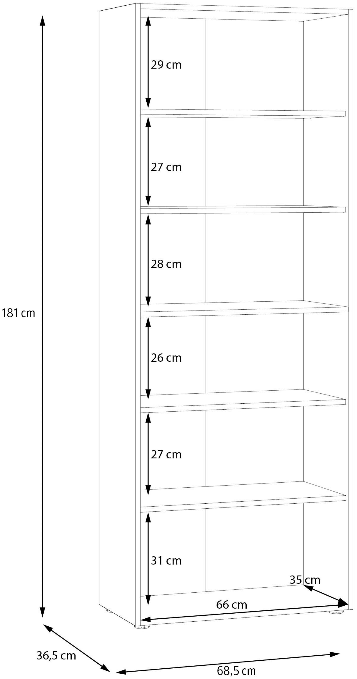 FORTE Schuhschrank »NET306« Schuhschrank, inklusive Einlegböden, verschiedene Dekore