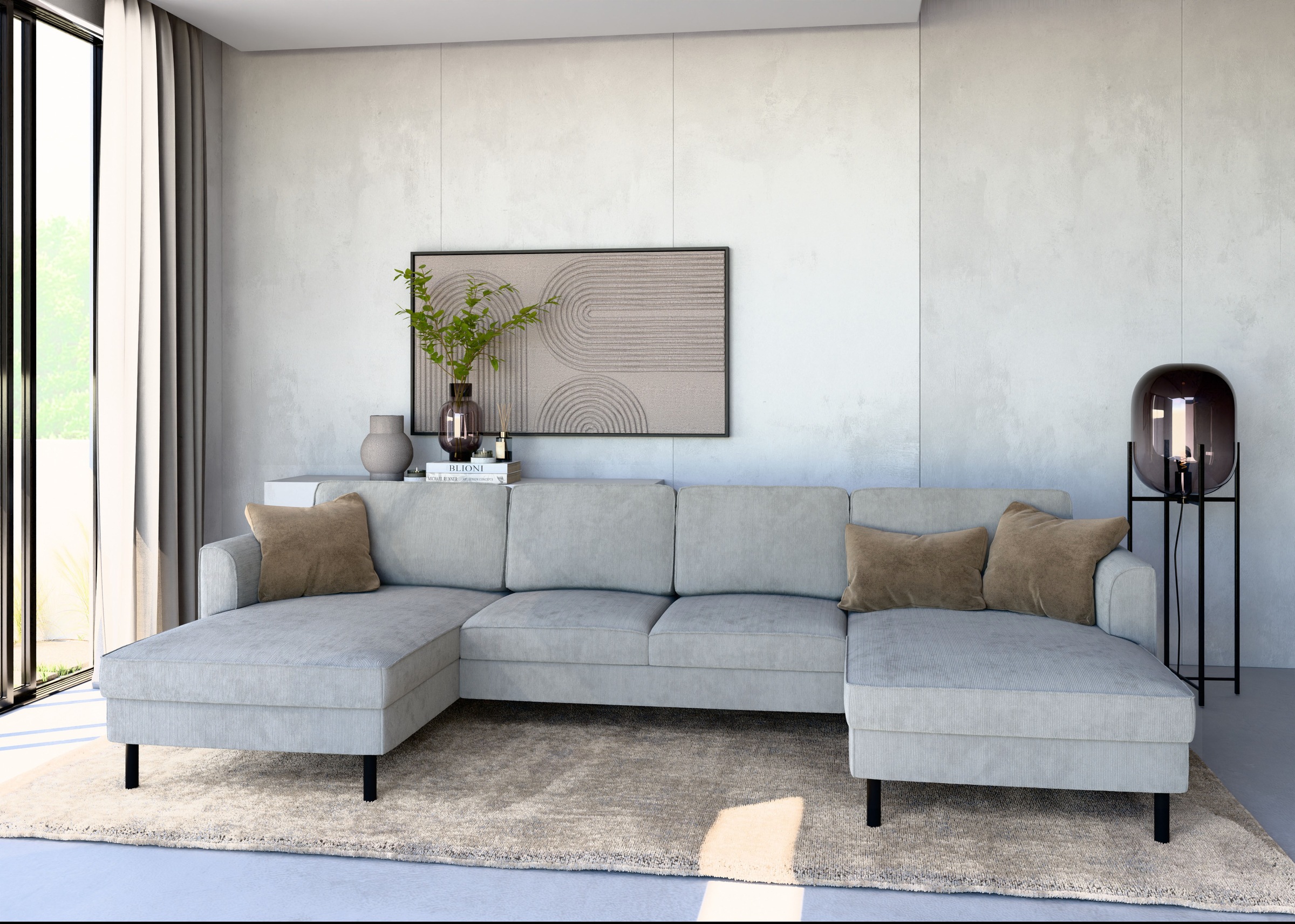 Home affaire Wohnlandschaft »Booster II, whlw. mit Schlaffunktion & Bettkas günstig online kaufen