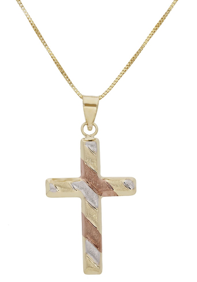 Firetti Kreuz, tricolor« online Geschenk, »Schmuck kaufen Kreuzkette