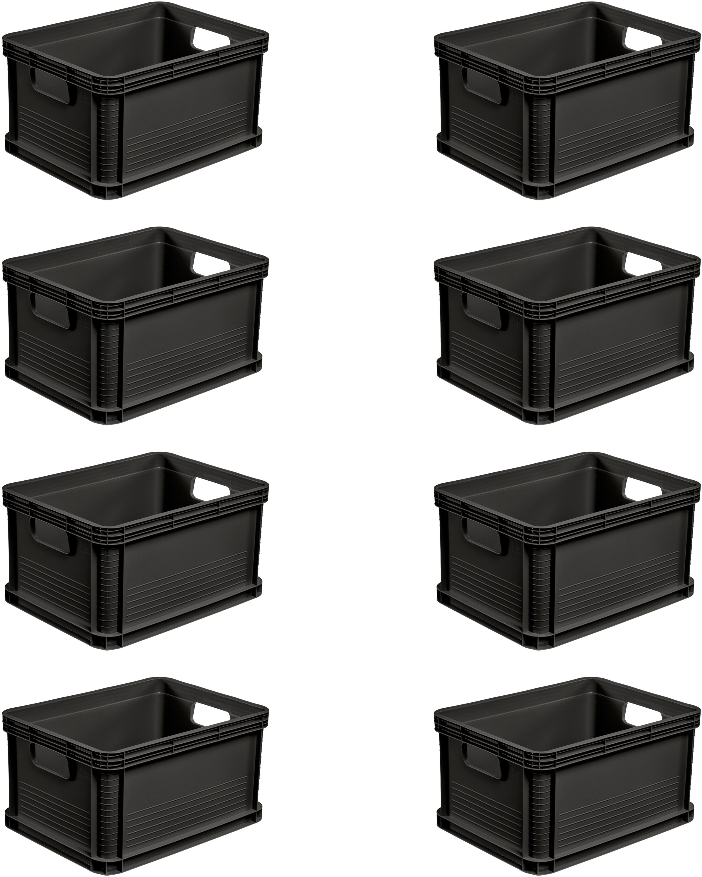 KEEEPER Transportbehälter »Transportbox robert, 8er Set, 20 L, 40 x 30 x 22 cm« 30 cm breit 22 cm hoch 40 cm lang Set, 8 Stk. tlg. säure- und...