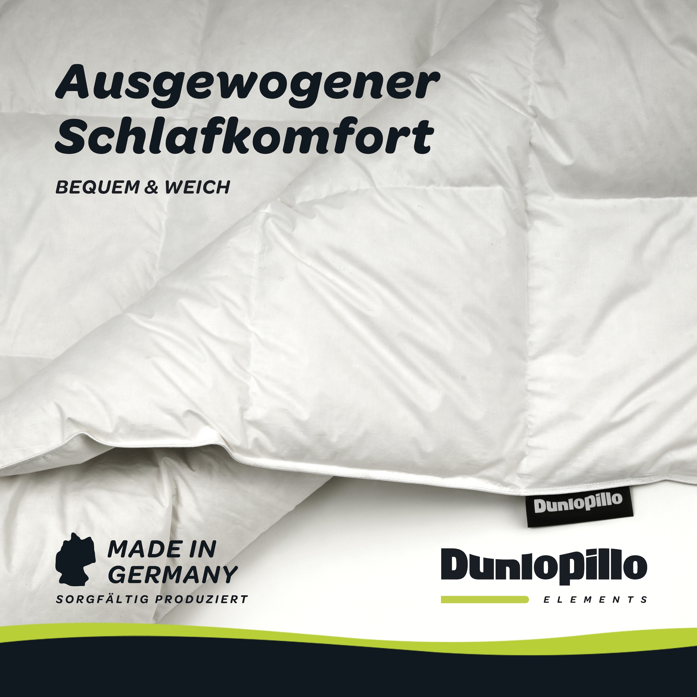 Dunlopillo Daunenbettdecke »Elements "NEUHEIT" Daunenbettdecke 135x200 cm weitere Größen« normal Füllung 60% Daunen & 40% Federn 1 Stk. tlg. Hergestellt in Deutschland