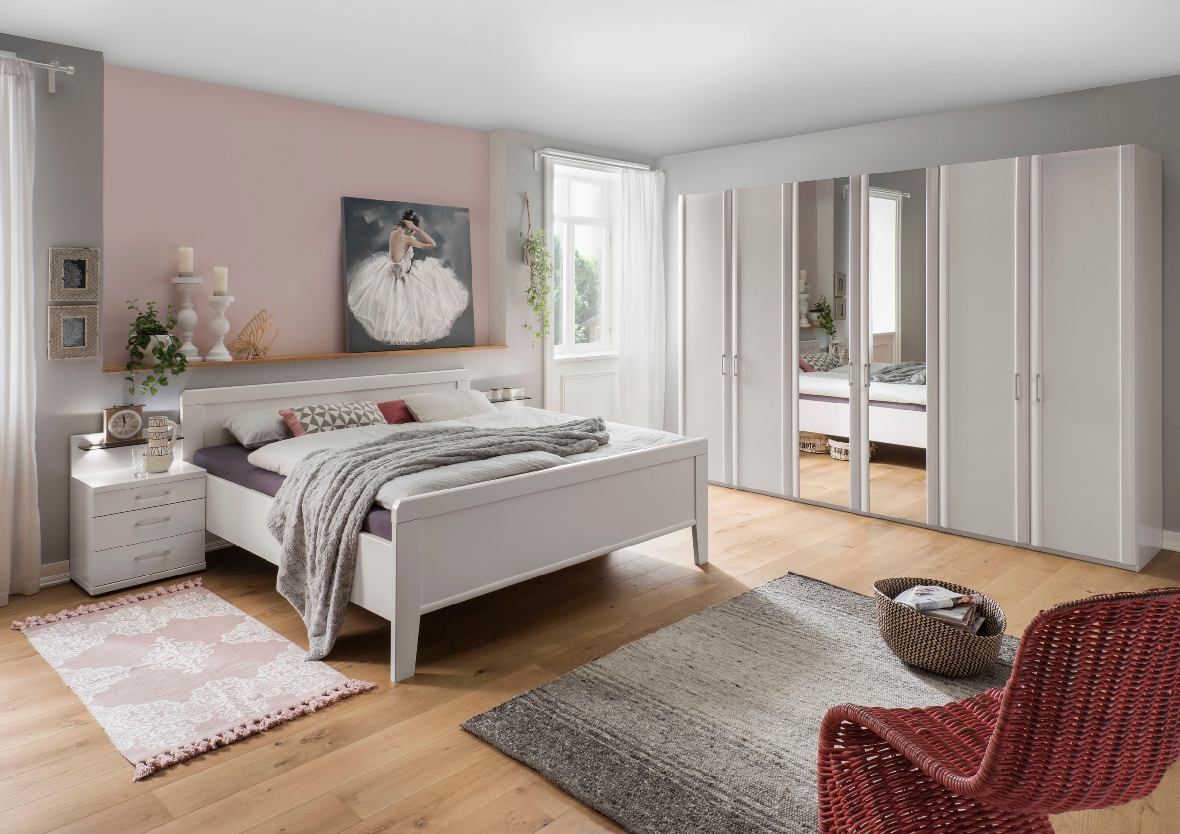 3. Bild von WIEMANN Bett »Bern«, mit 4 Stollenfüßen, 4-fach Liegehöhenverstellung und Holzkopfteil