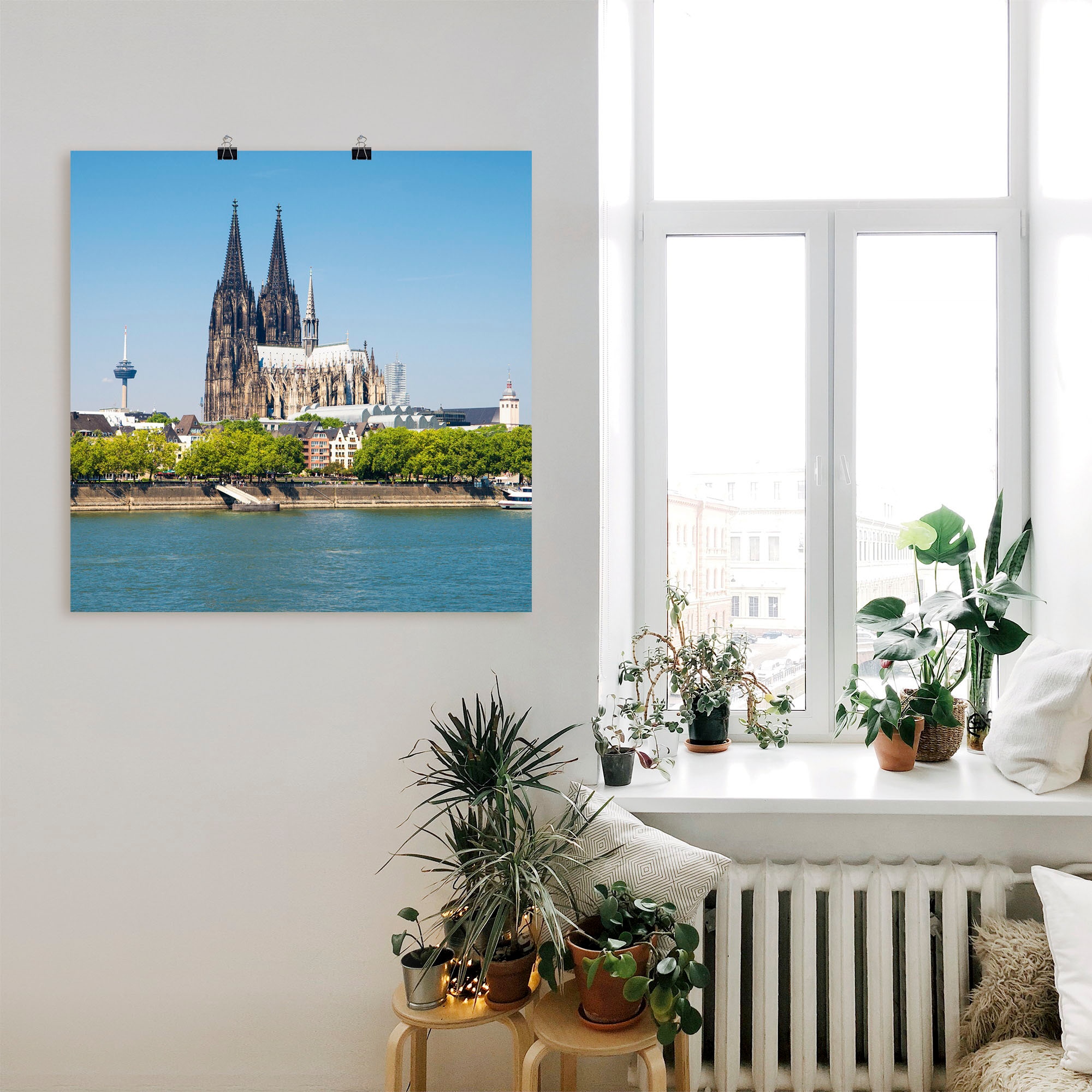 Artland Poster »Kölner Dom«, Gebäude, (1 St.), als Alubild, Leinwandbild, Wandaufkleber oder Poster in versch. Größen