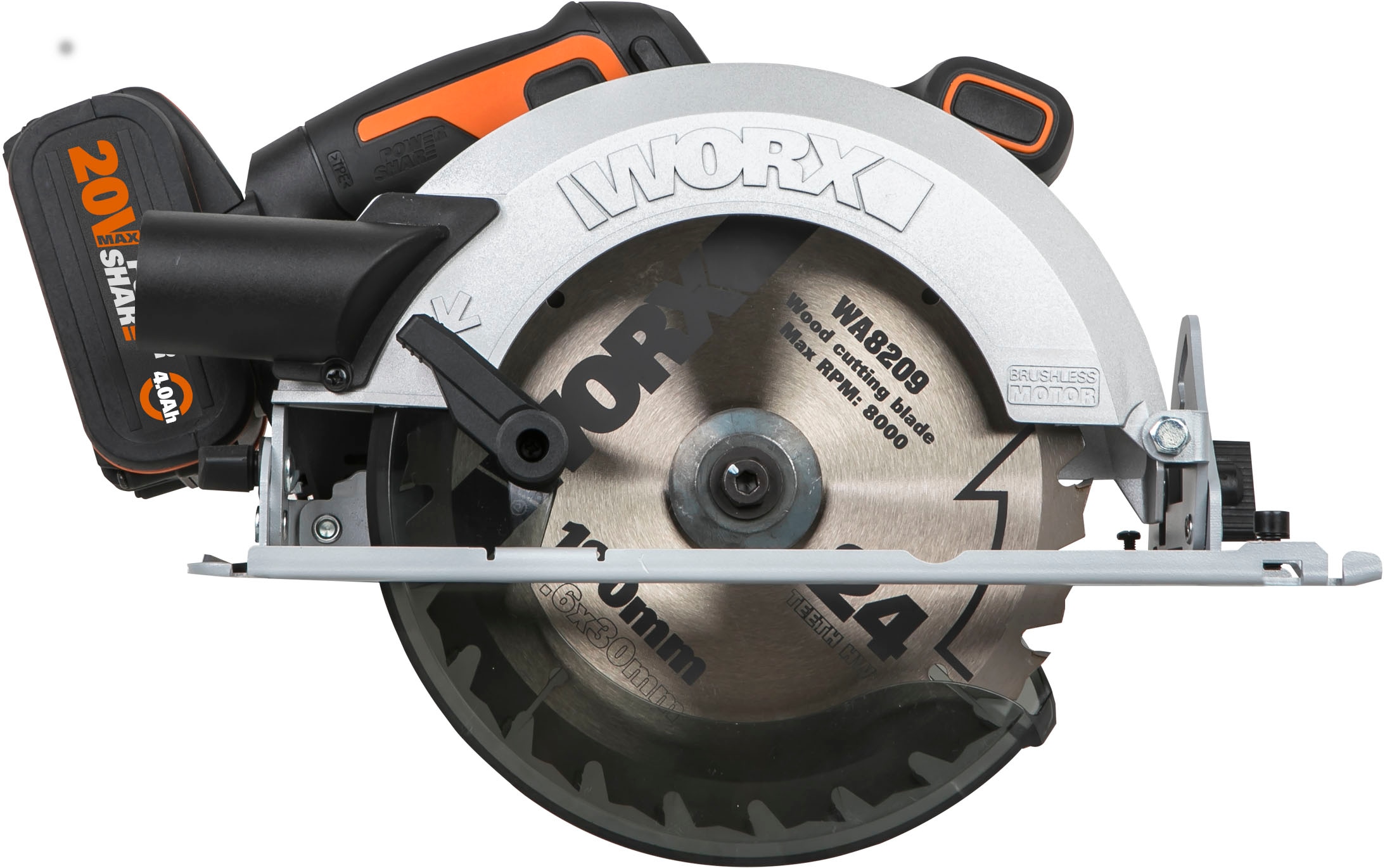 Worx Akku-Handkreissäge »WX520 NITRO«, 190 mm Sägeblatt, 0-57° Schrägschnit günstig online kaufen