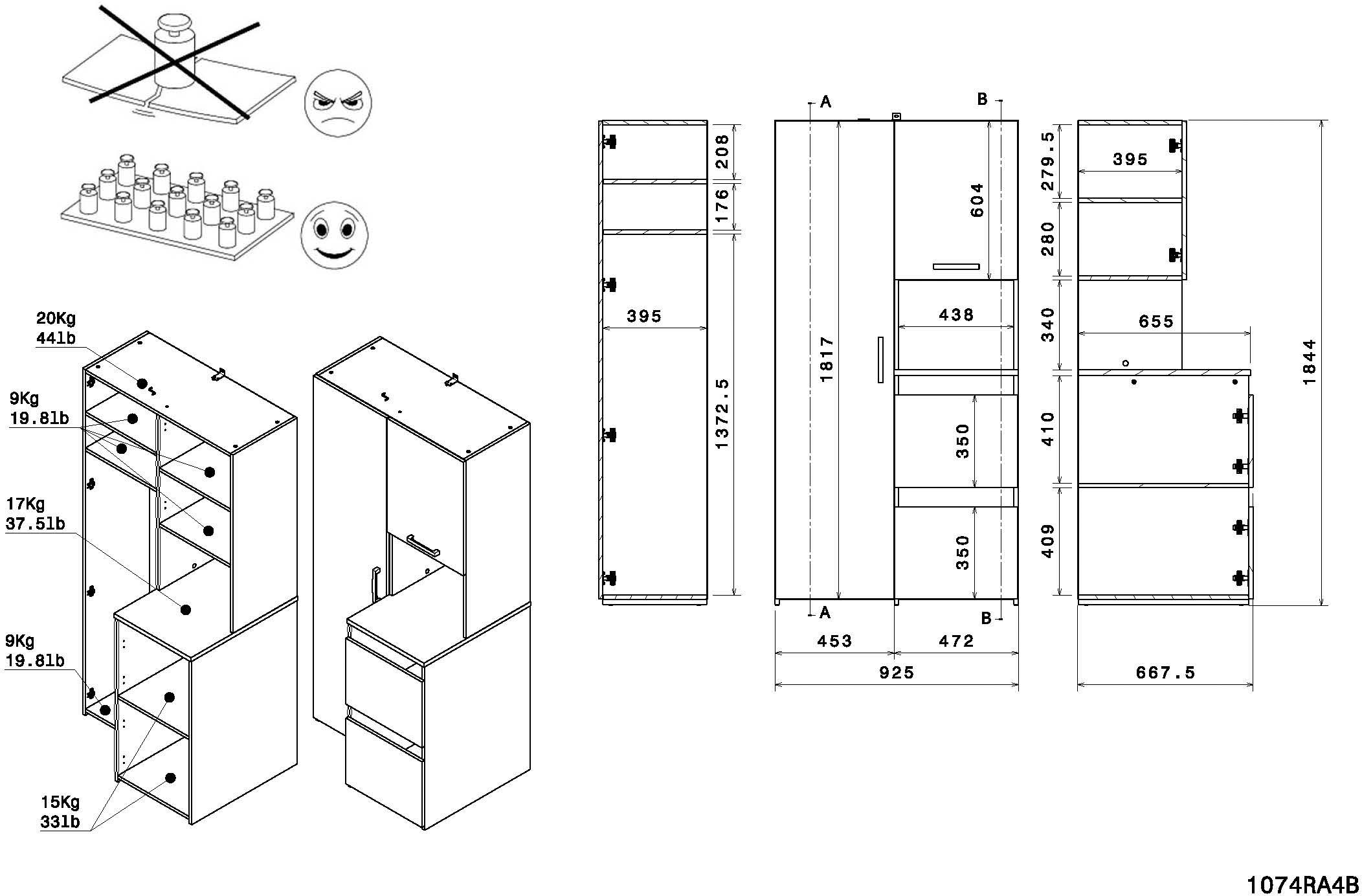 Parisot Mehrzweckschrank-Set »Laundry 3« Set, 3 Stk. tlg.