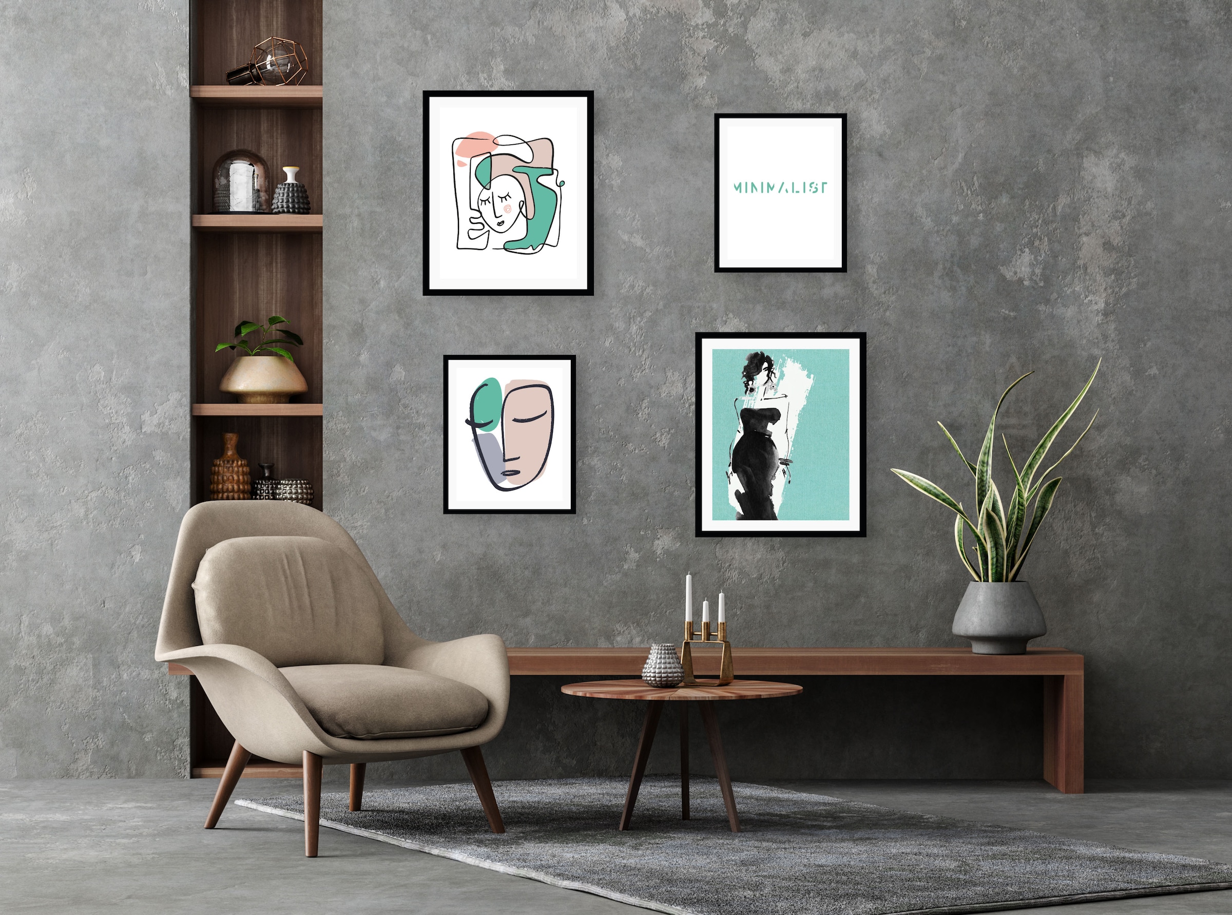 queence Bild »Minimalist«, Abstrakt-Schwarz-Weiß-Fashion-Mode-Magazincover- günstig online kaufen