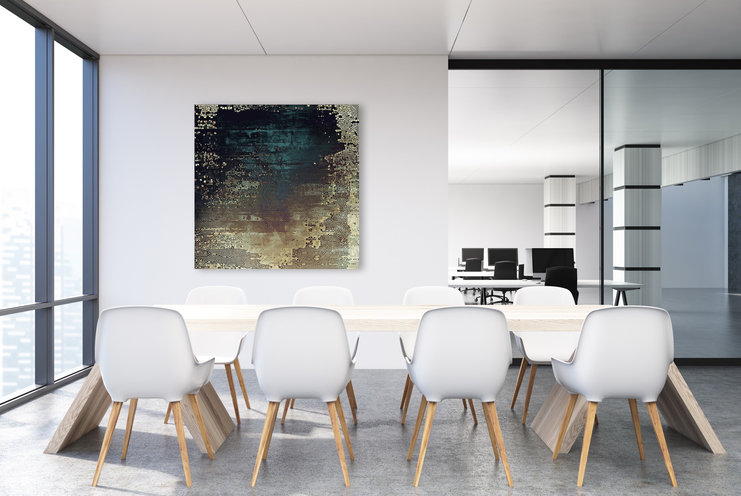 queence Leinwandbild »Golden Snake«, Abstrakt-Abstrakte-Kunst-Modern, (1 St günstig online kaufen