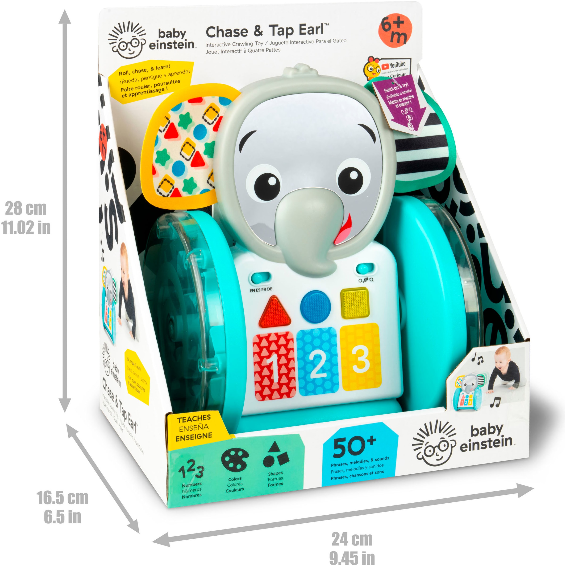 Baby Einstein Lernspielzeug »Chase & Tap Earl Interactive Crawling Toy«