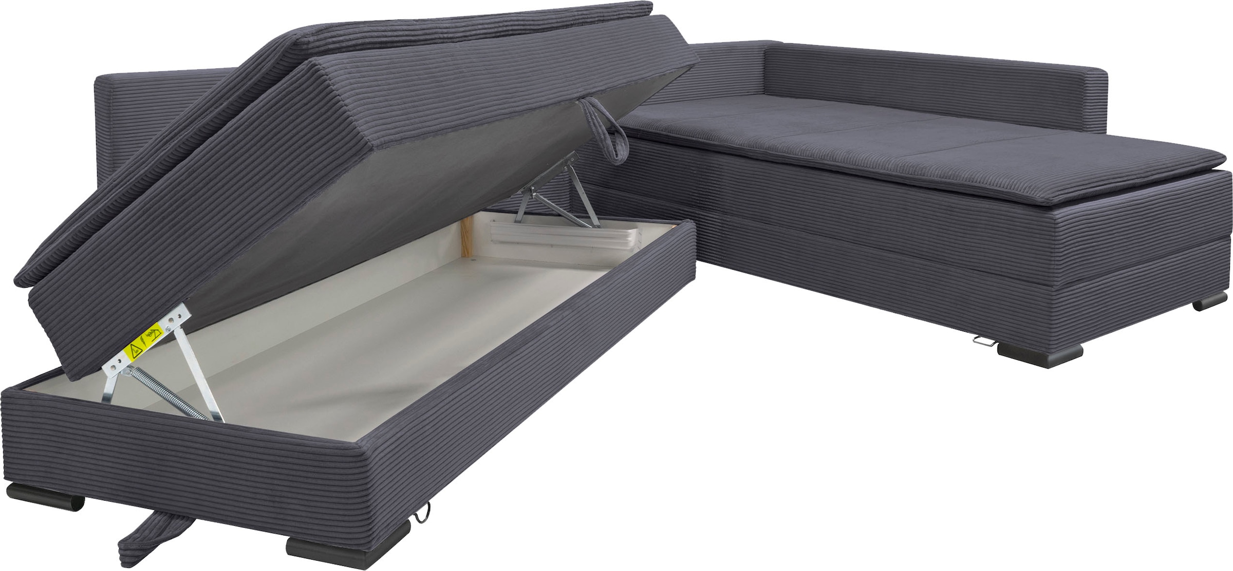 INOSIGN Ecksofa, inklusive Bettfunktion und Bettkasten