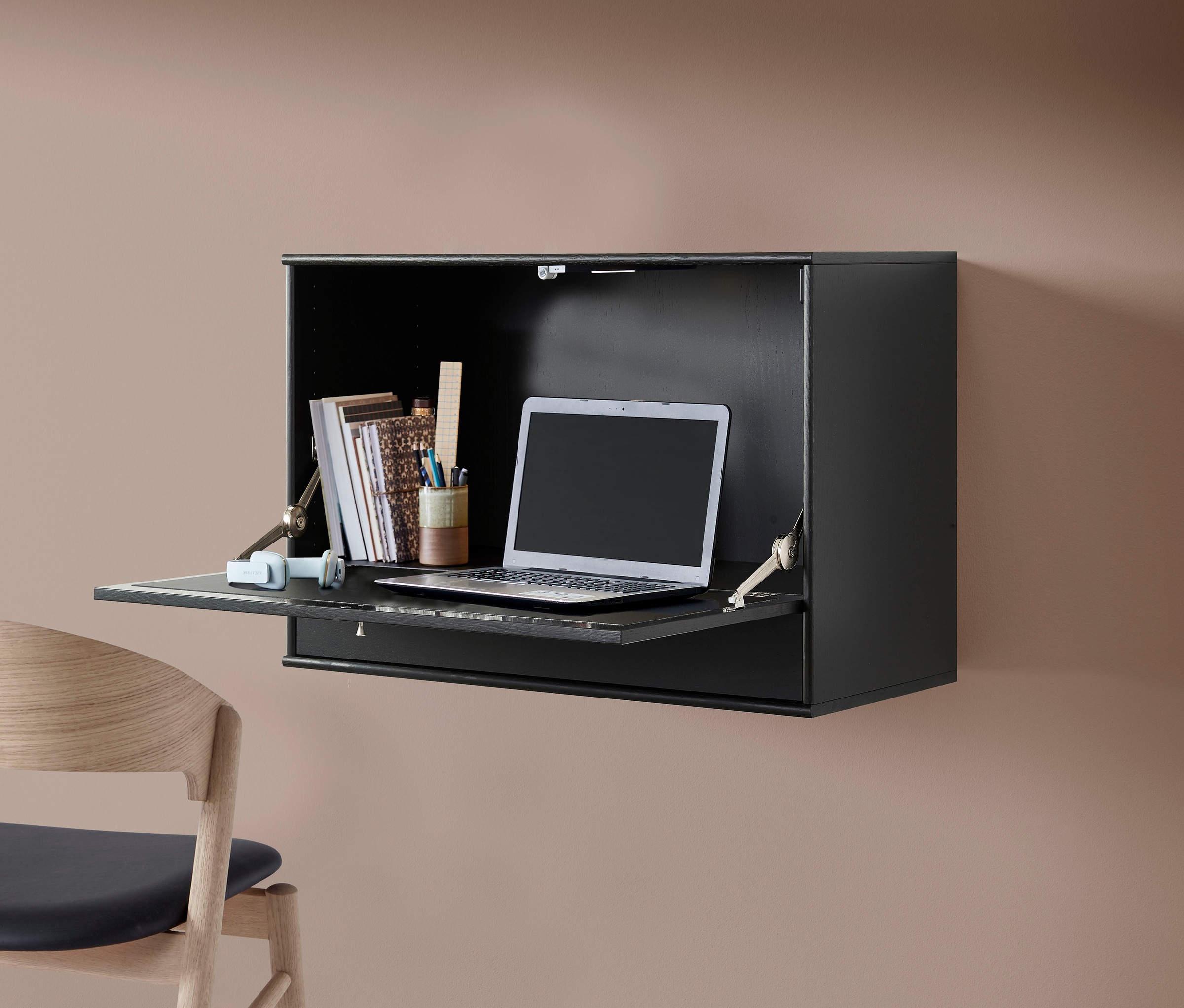 Hammel Furniture Schreibtisch »Mistral Bürotisch, Arbeitstisch, Tisch, Computertisch«, mit LED Spot, B: 89 cm, Designmöbelserie