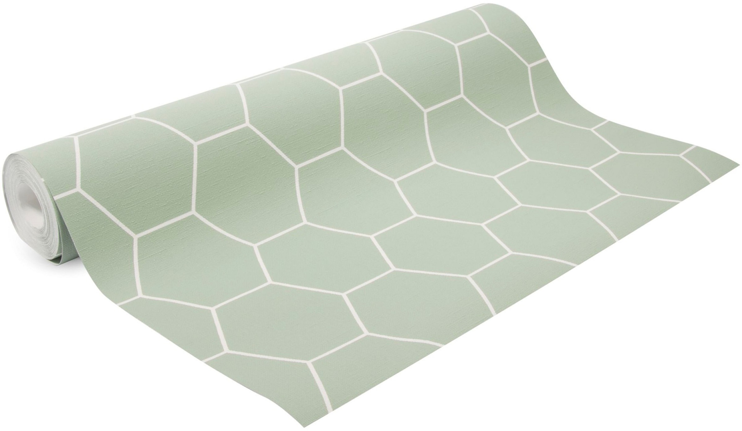 Superfresco Easy Vliestapete »Honigwabe - Geo« geometrisch geprägt Grün - 10m x 52cm
