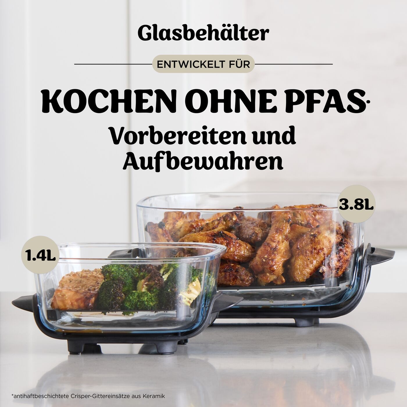 NINJA Heißluftfritteuse »CRISPi 4-in-1 Cyber Space - FN101EUGY« 1700 W tragbar