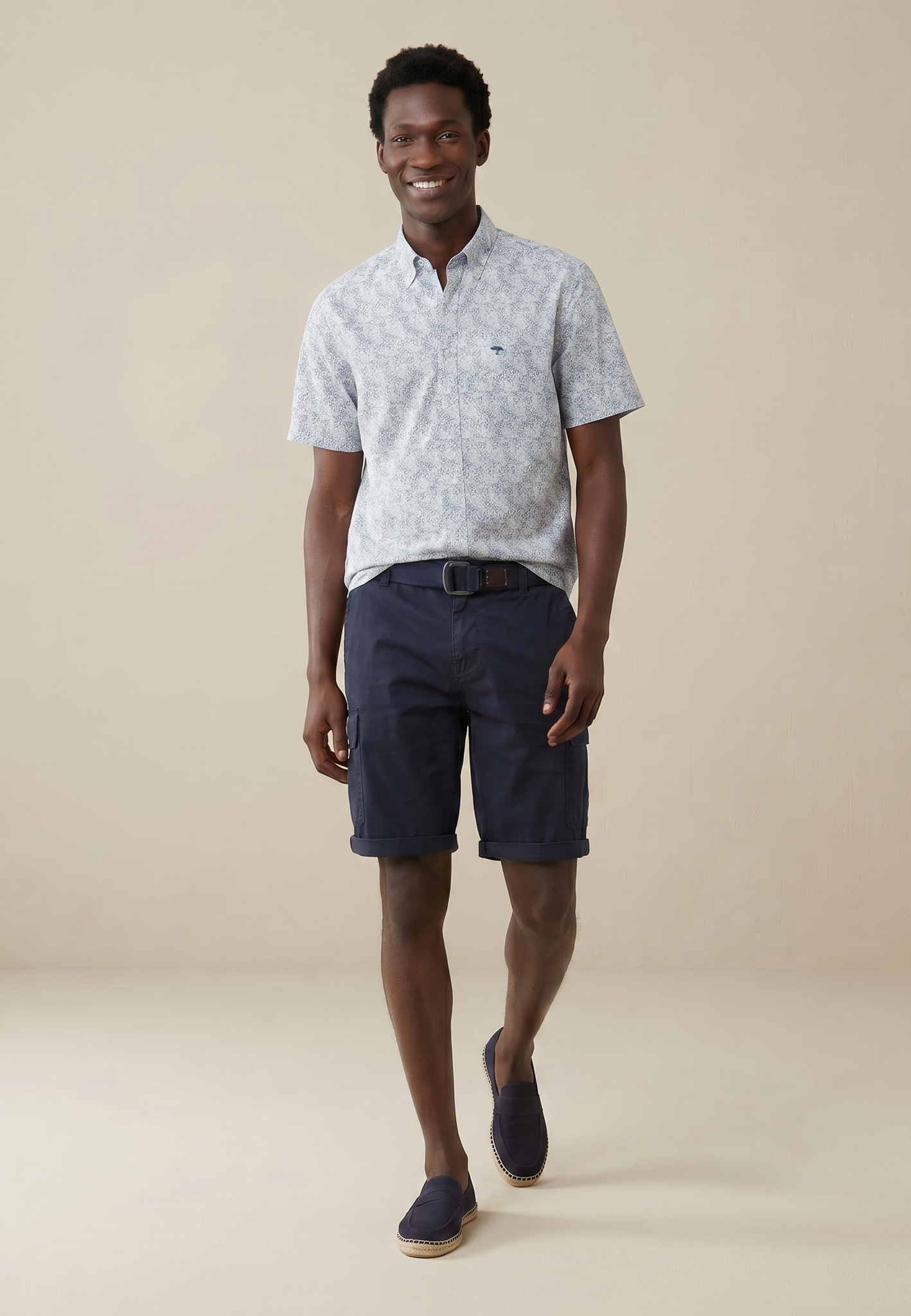 FYNCH-HATTON Kurzarmhemd mit All-Over Print