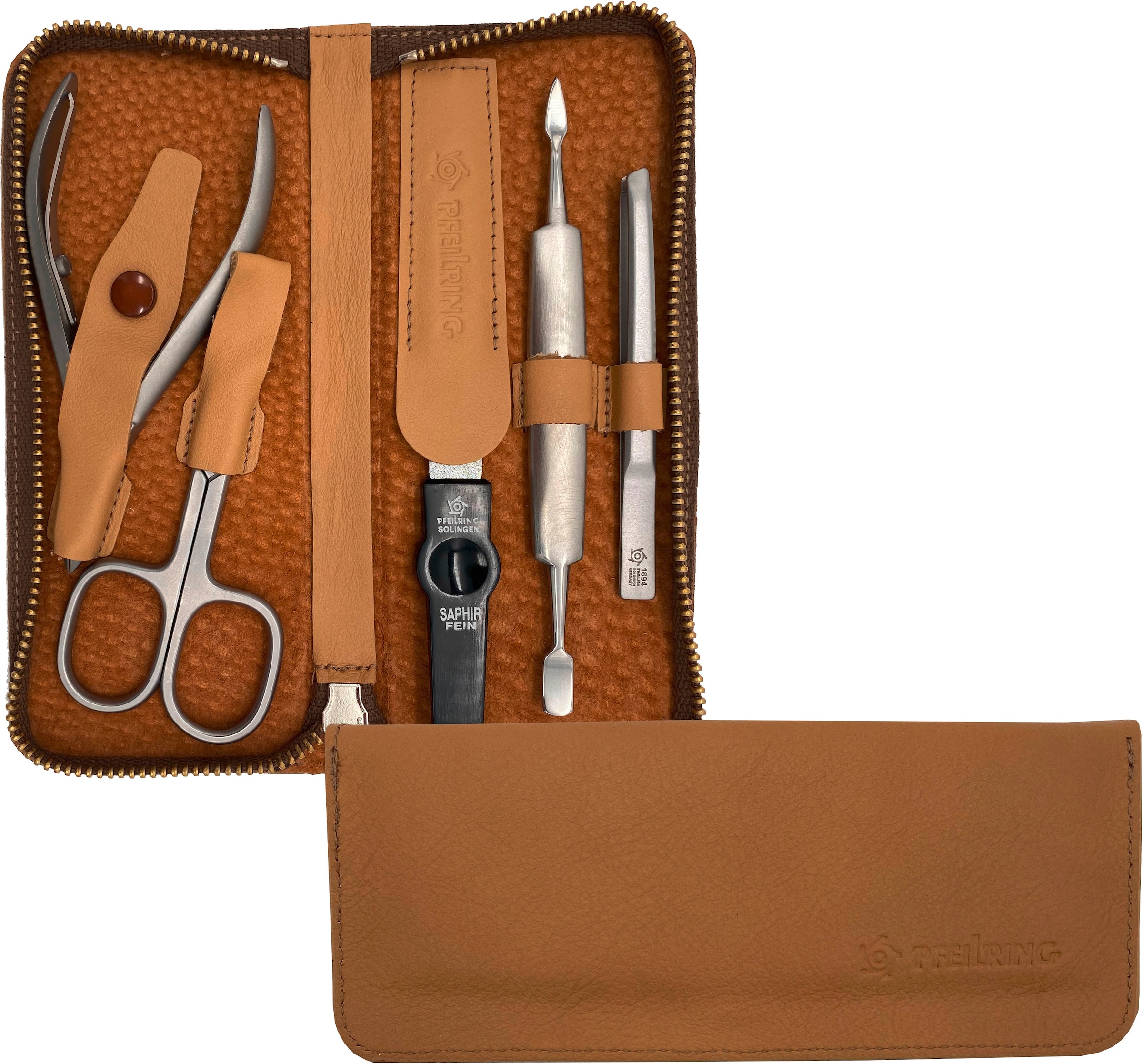 PFEILRING Maniküre-Etui Reißverschlussetui Nappaleder günstig online kaufen