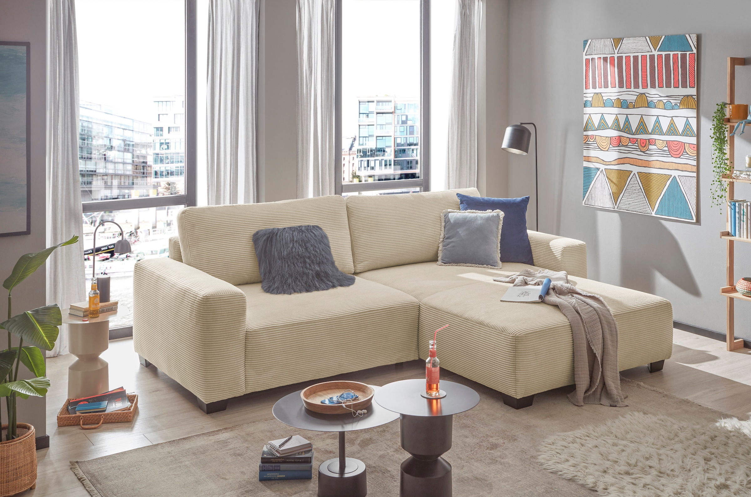 ED EXCITING DESIGN Ecksofa »Elba L-Form« günstig online kaufen