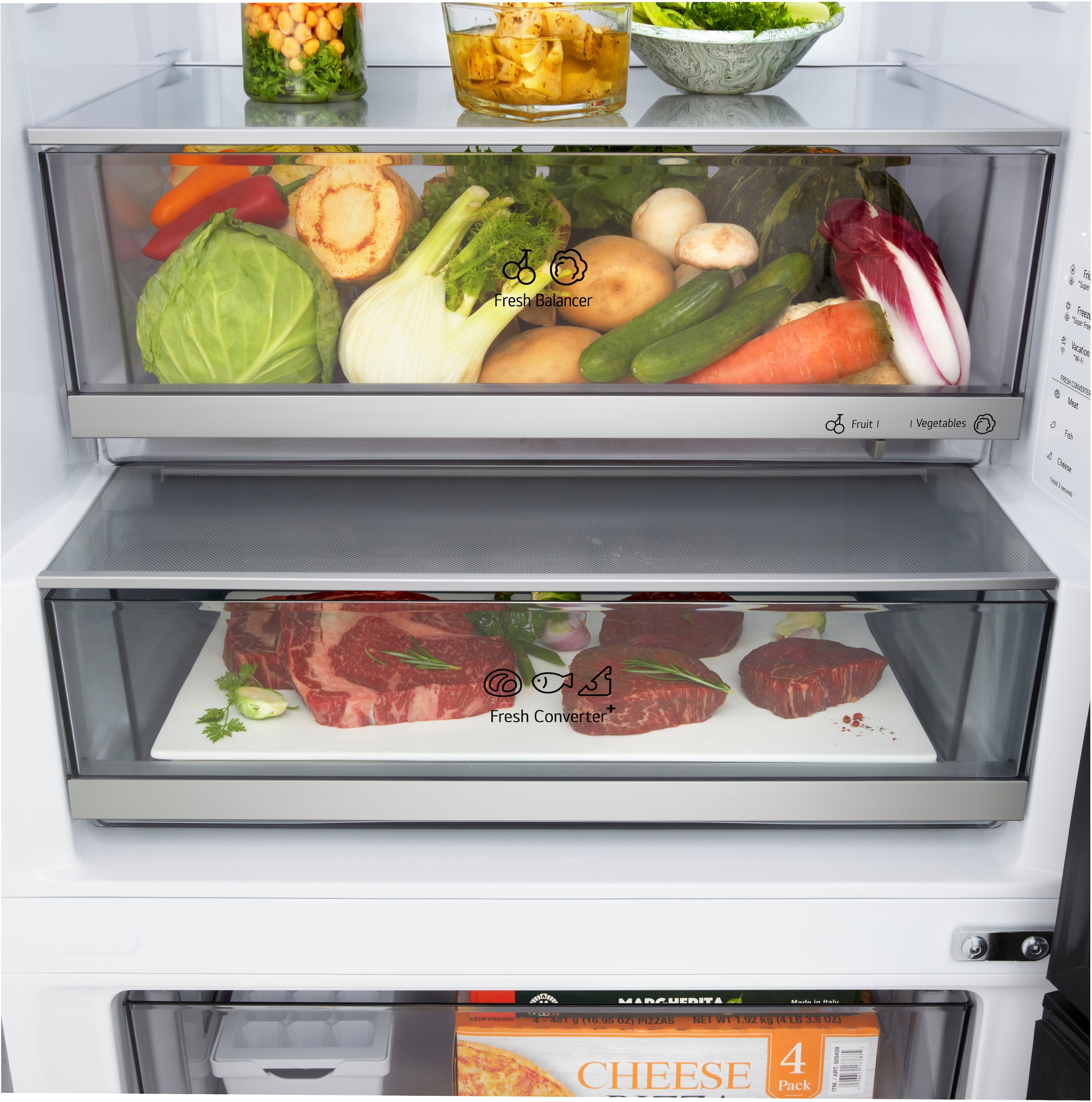 LG Kühl-/Gefrierkombination »GBBW322CPY« 203 cm hoch 69,7 cm breit Extra breit, extra viel Platz – die 70 cm Kühl-Gefrierkombination