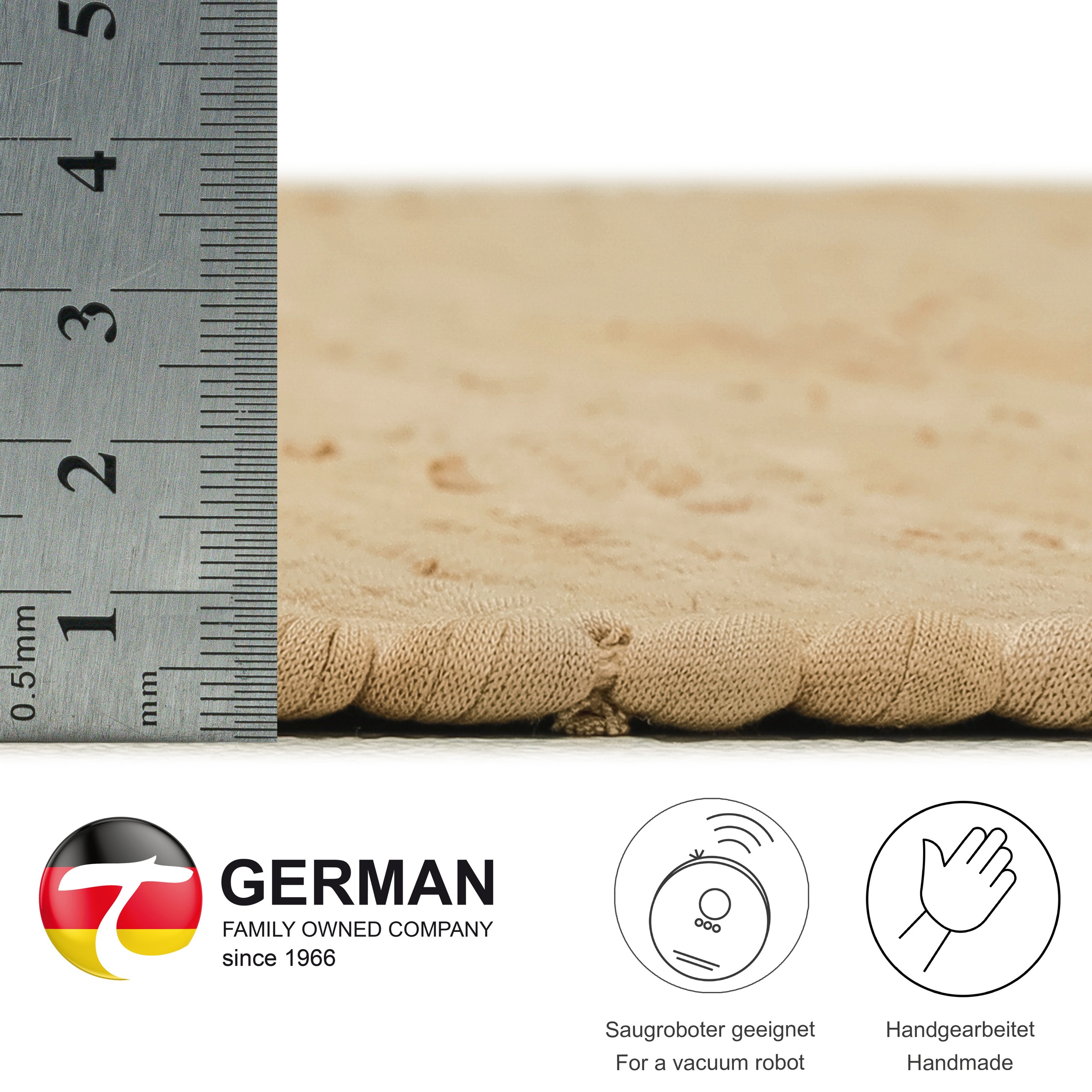 THEKO Teppich »Happy Cotton Fleckerl, handgewebt« rechteckig 5 mm Höhe Flachgewebe, reine Baumwolle, meliert, mit Fransen, auch als Läufer