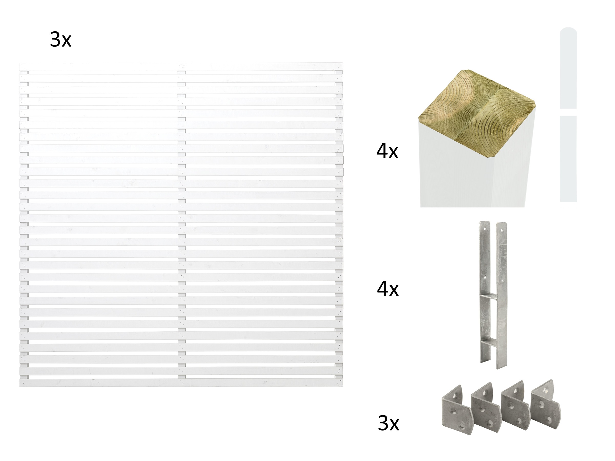 PLUS Sichtschutzelement »Tokyo«, Höhe: 180 cm, Gesamtlänge: 5,76 bis 13,32 m, zum Einbetonieren