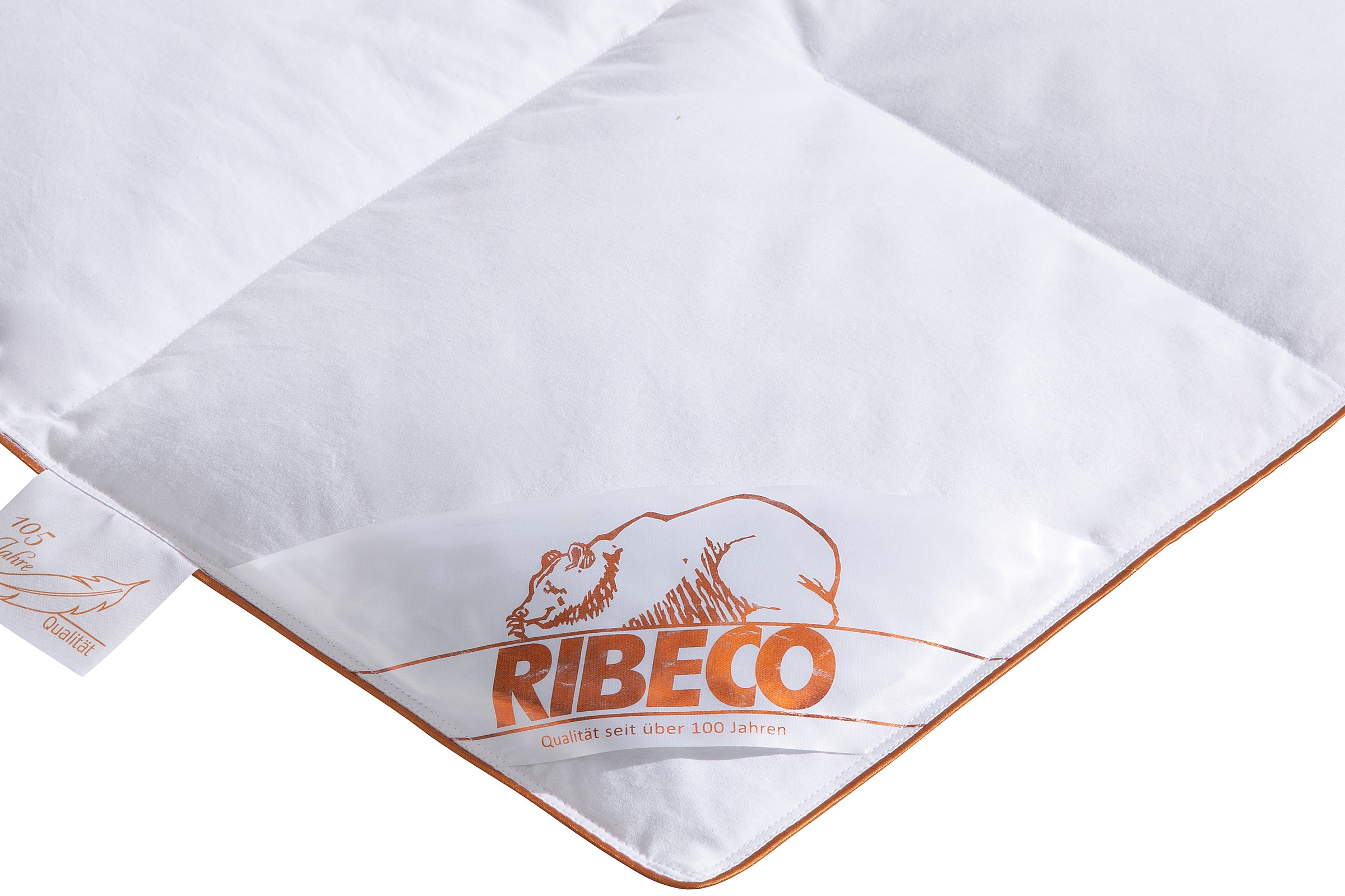 RIBECO Daunenbettdecke + Kopfkissen »Richard, Bettwaren-Set in 135x200 oder 155x220 cm, Sommer oder Winter« Seit 105 Jahren überzeugt RIBECO durch Qualität