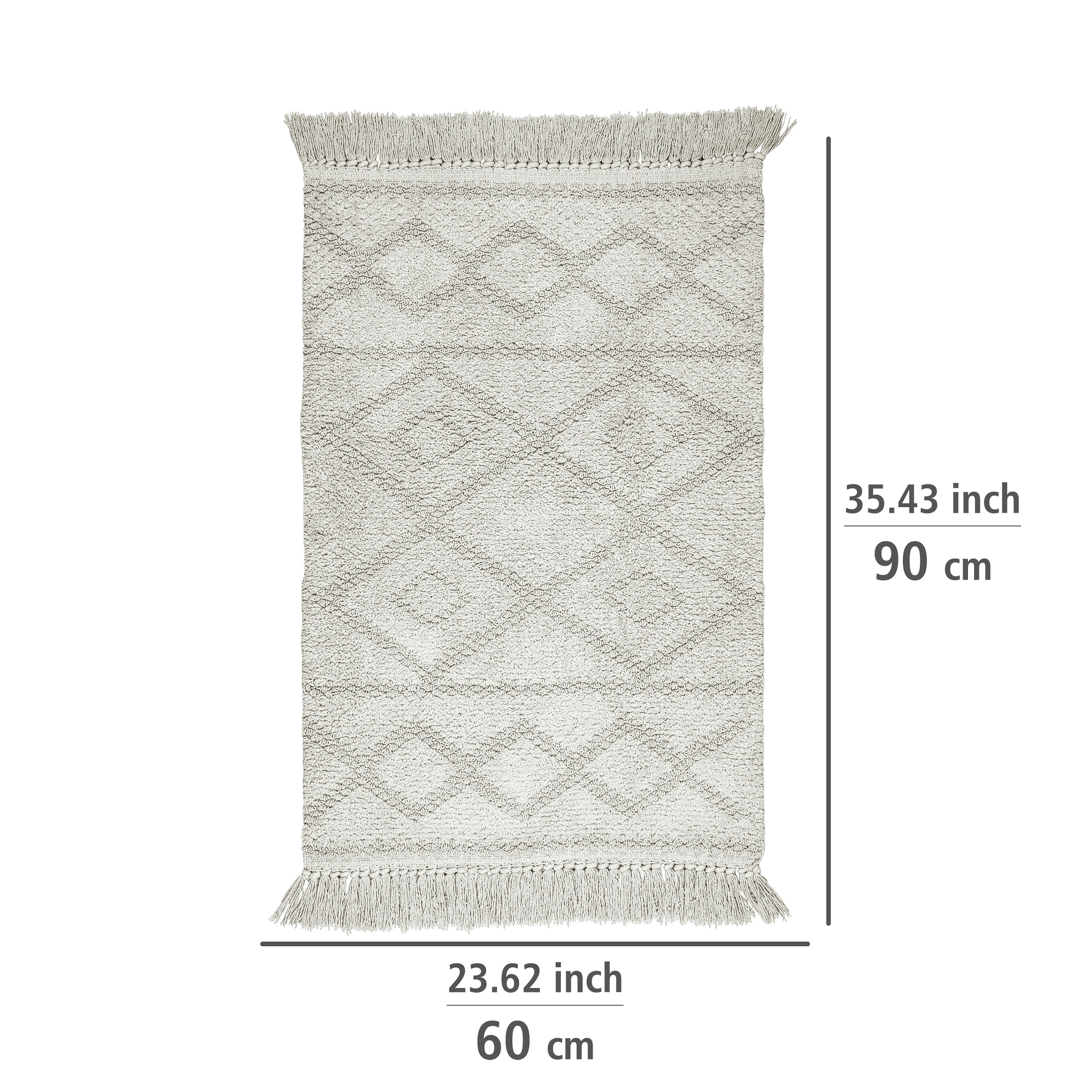 WENKO Badematte »Urla« Höhe 10 mm BxL: 60 x 90 cm