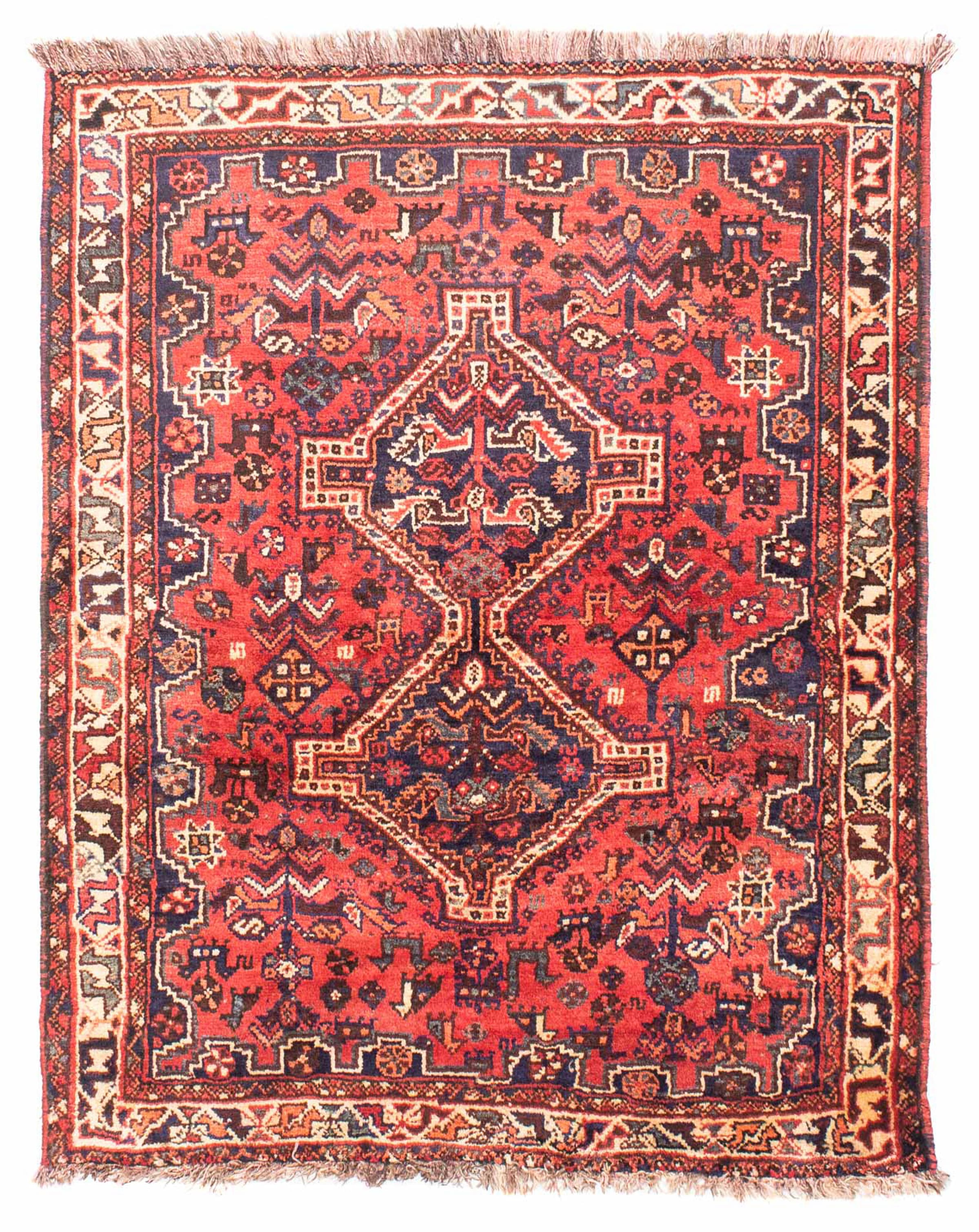 morgenland Orientteppich »Perser - Nomadic - 140 x 115 cm - dunkelrot«, rec günstig online kaufen