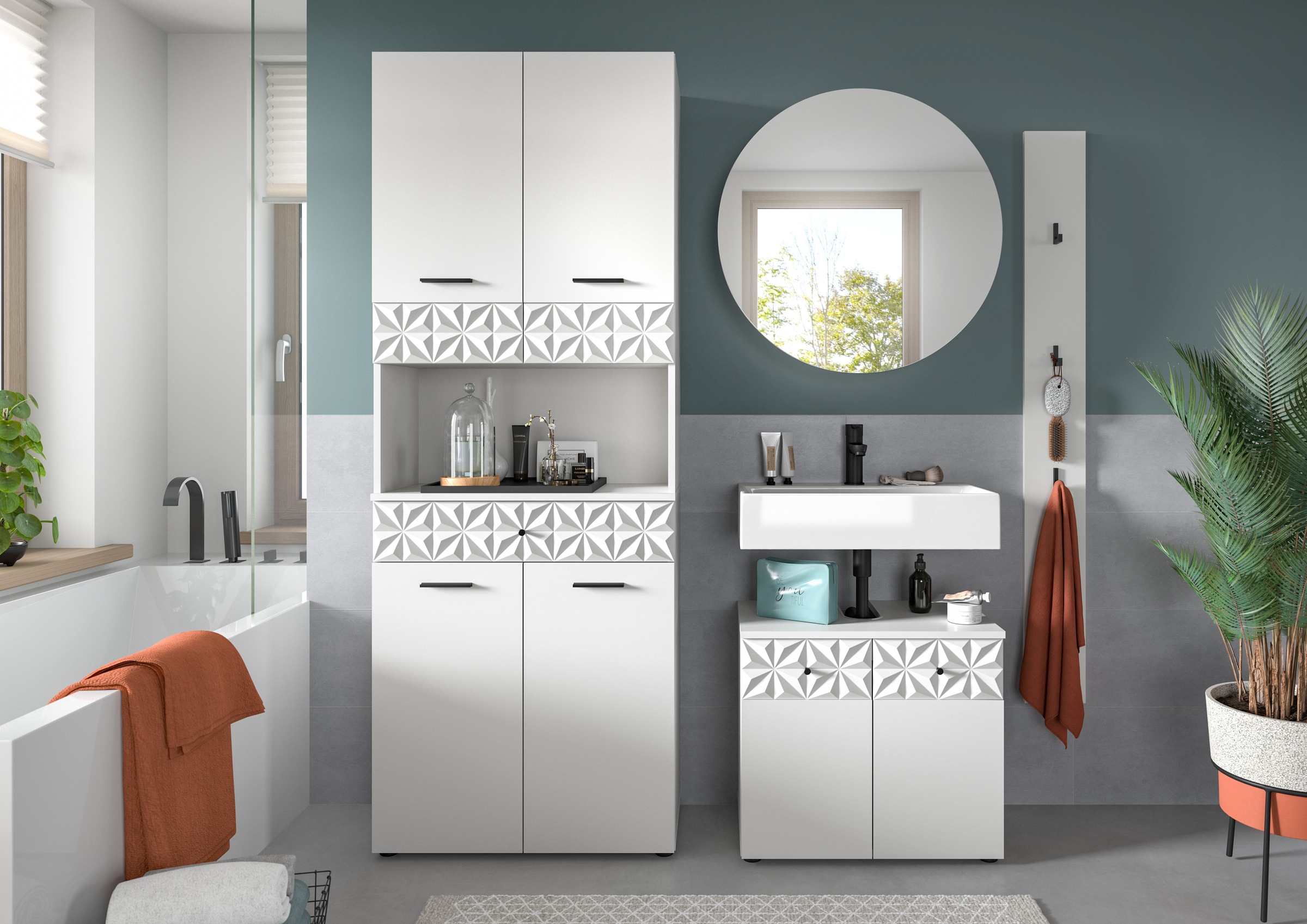 INOSIGN Badezimmer-Set »VICENZA, TOPSELLER!, Breite 176cm, 4-teilig, mit Or günstig online kaufen