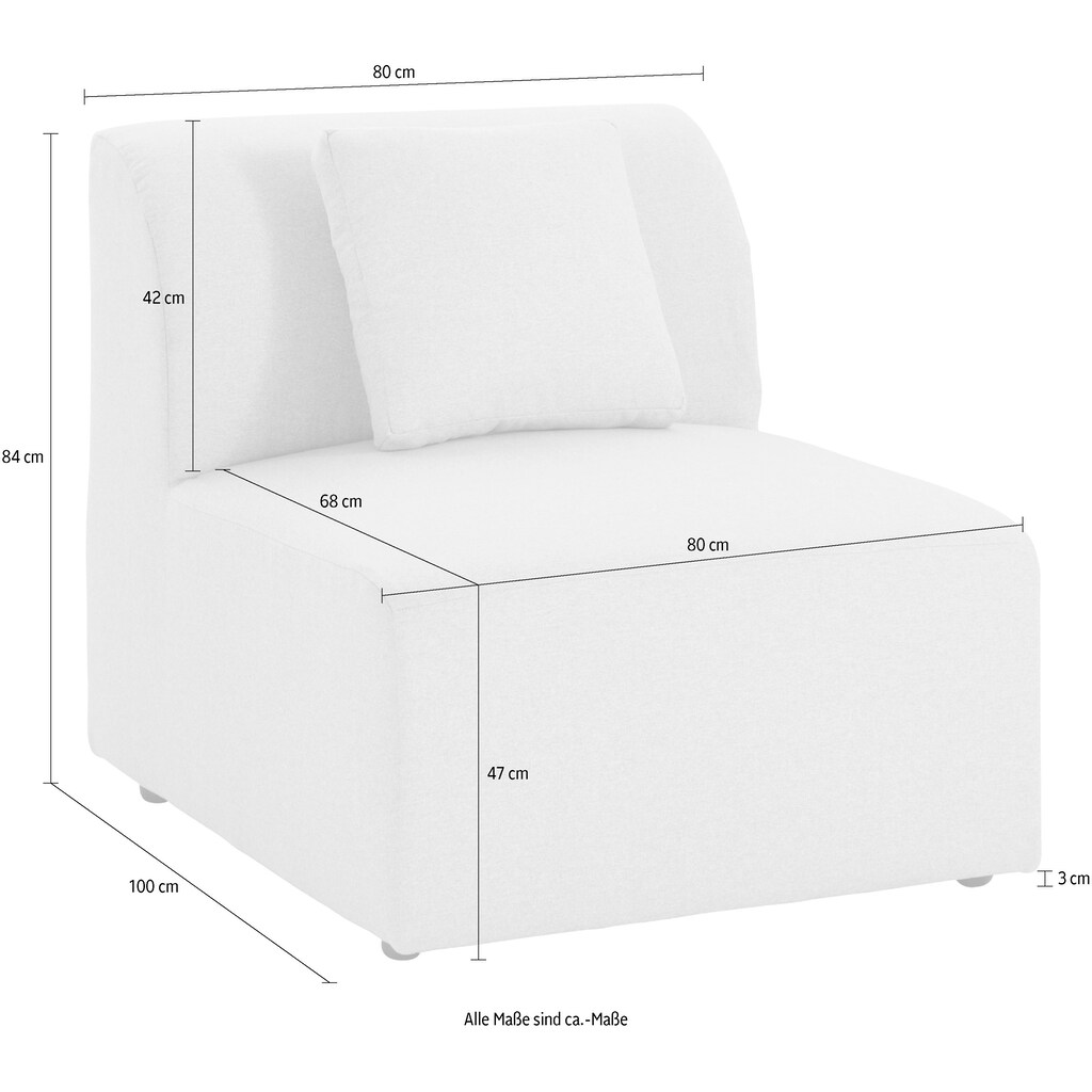 andas Sessel »Alesund«, als Einzelteil oder Modulteil für Sets
