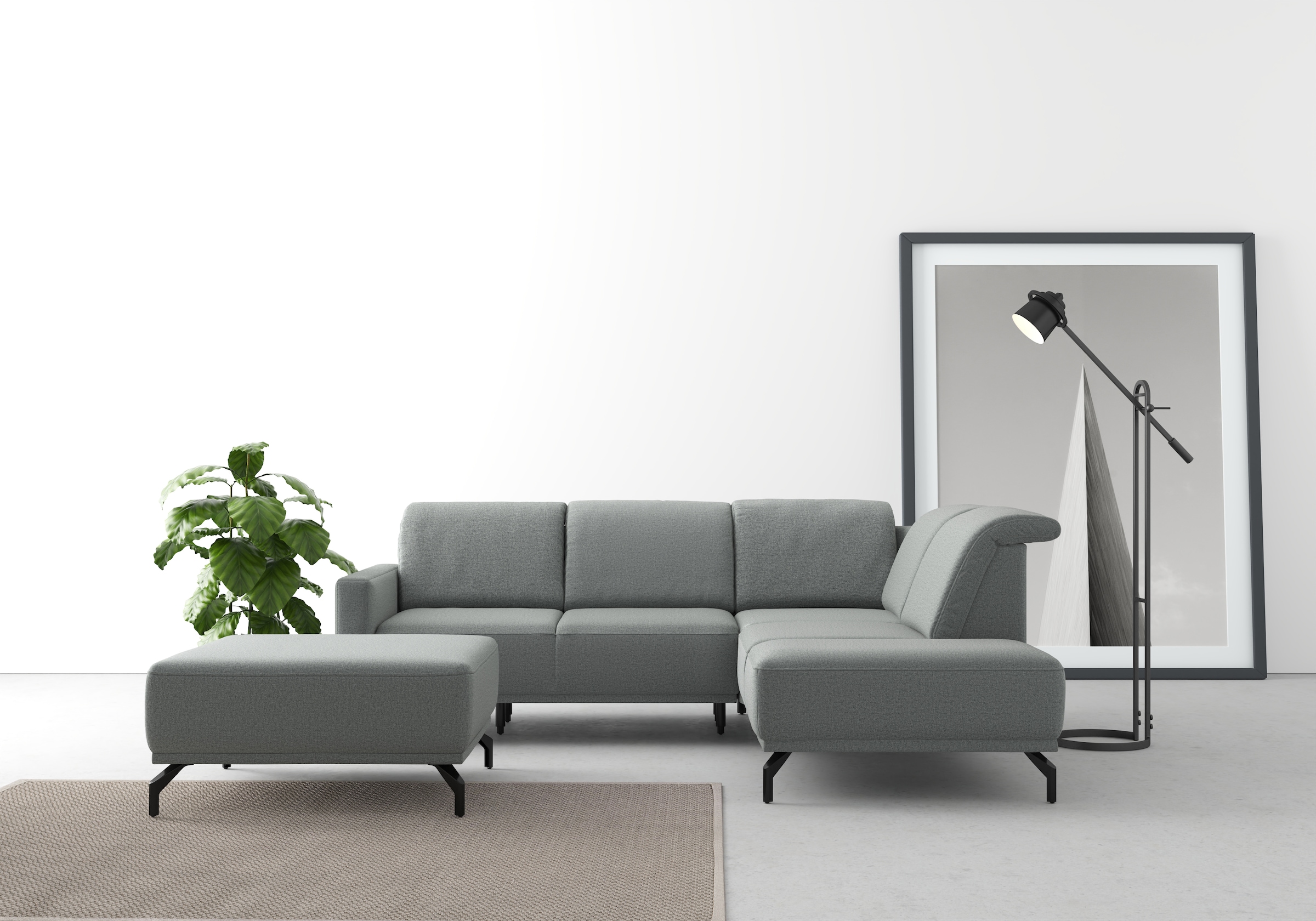 sit&more Ecksofa »Bailando L-Form«, wahlweise mit Kopfteilverstellung und V günstig online kaufen