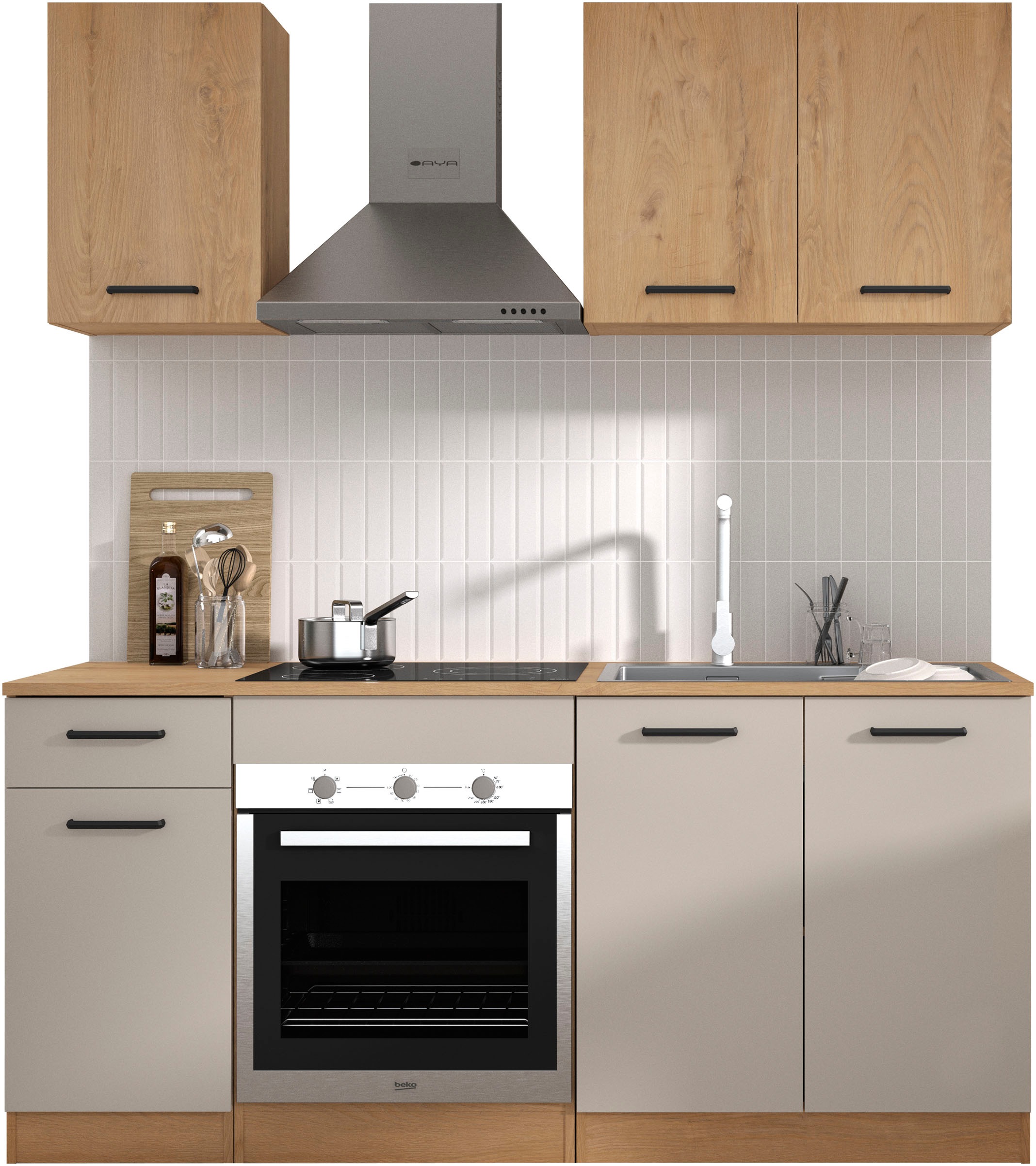 Gami Küchenzeile »Set A B180 ALPAGA« Set, Ein sehr funktionales Küchenensem günstig online kaufen