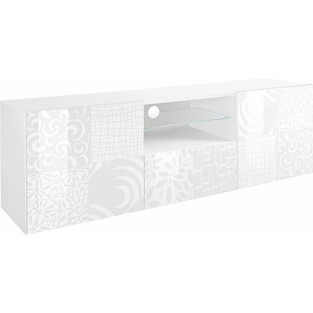 LC Lowboard »Miro«, Breite 181 cm mit dekorativem Siebdruck