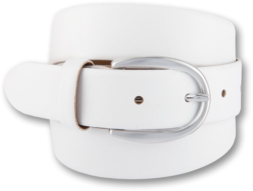 BERND GÖTZ Ledergürtel mit Designschließe in Hufeisenform