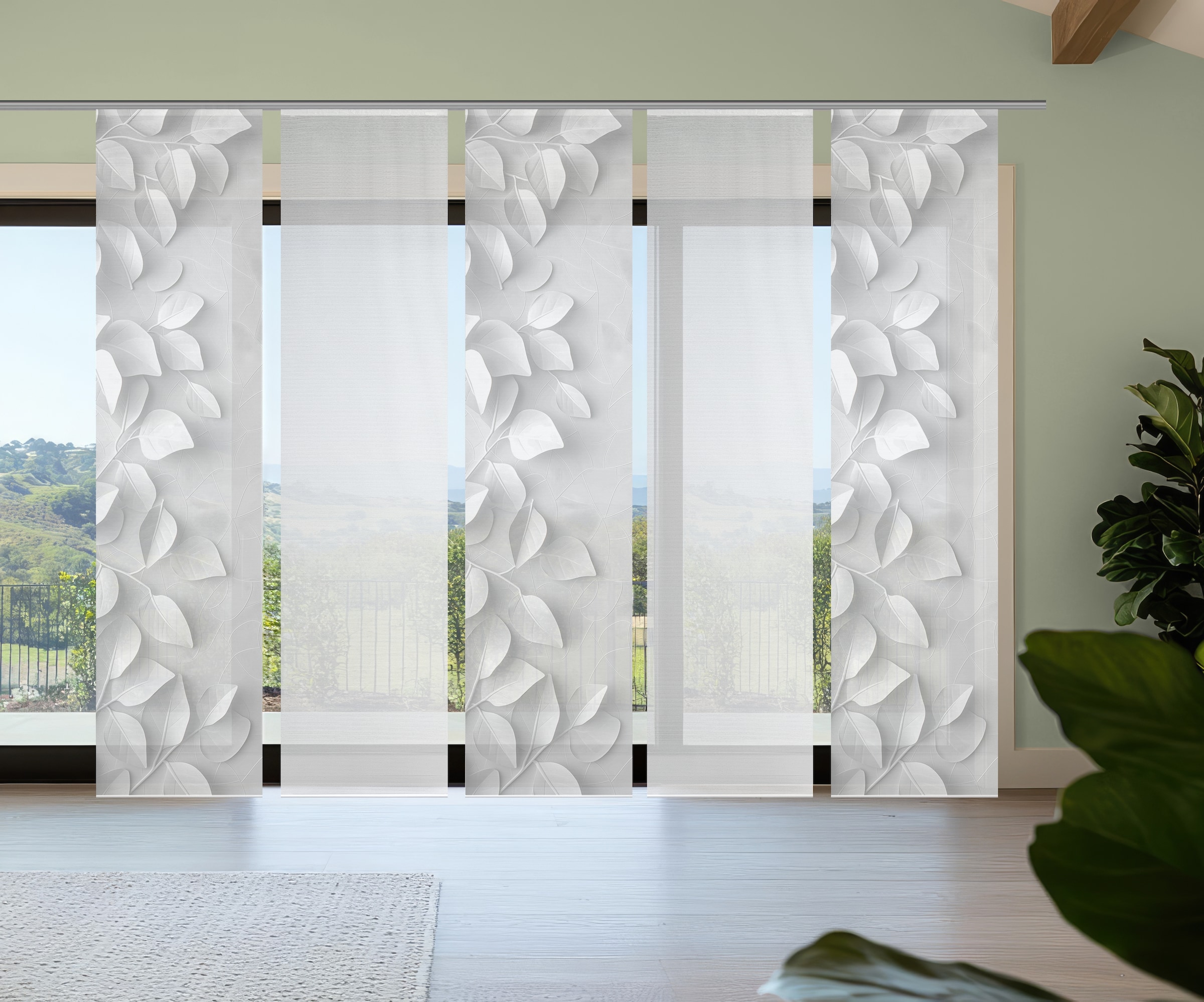 Vision S Schiebegardine »RIXA« Paneelwagen 5 Stk. tlg. Schiebevorhang,Bambu günstig online kaufen