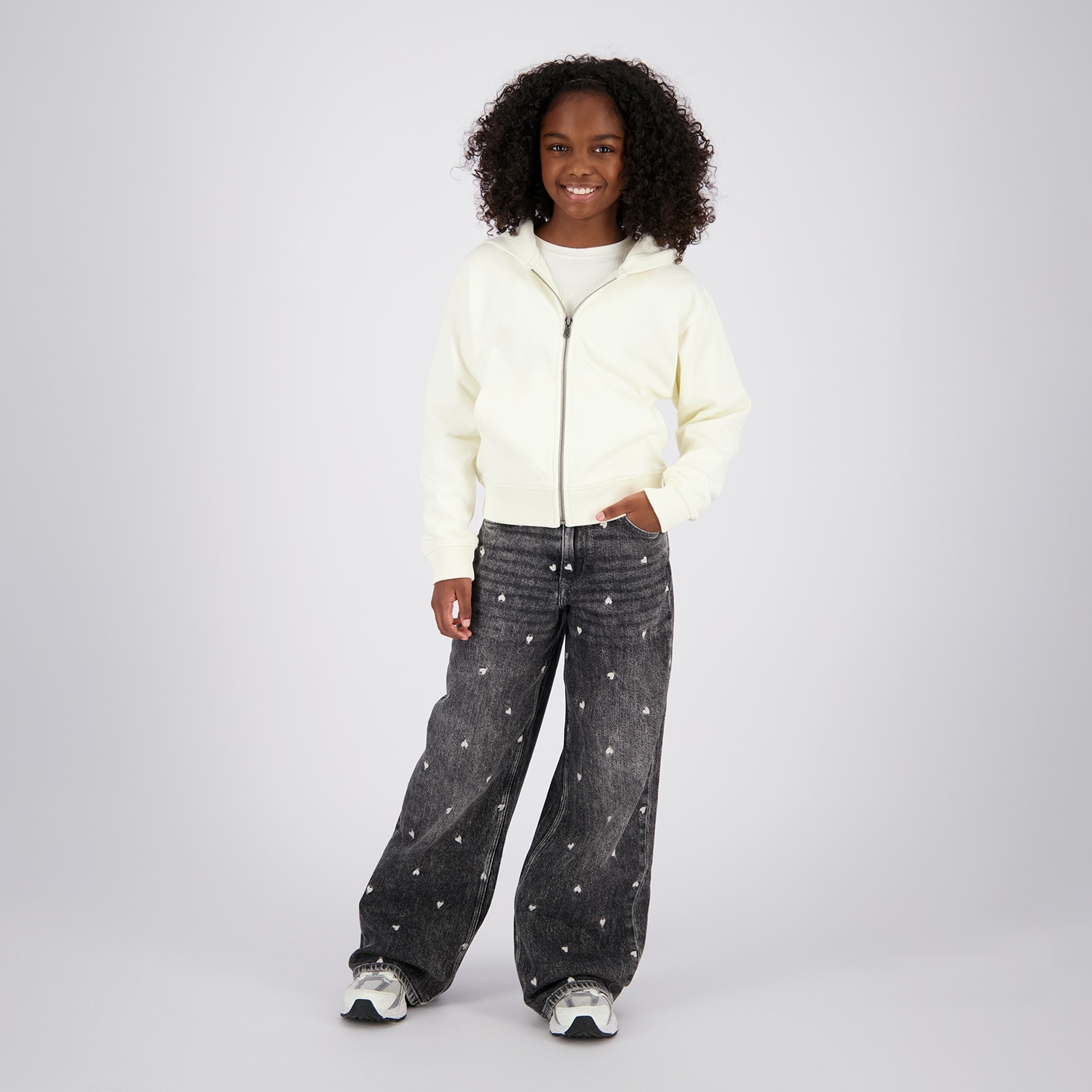 Vingino Kapuzensweatjacke »Nimra« mit Rückenprint und Kapuze, Baumwolle