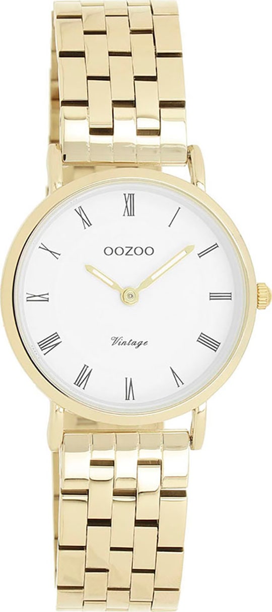OOZOO Quarzuhr Armbanduhr, Damenuhr, Edelstahlarmband, analog