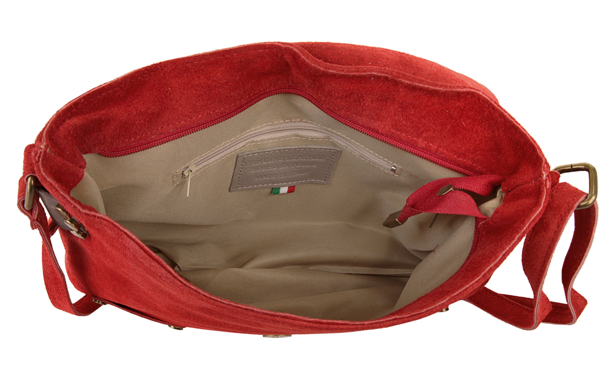 X-Zone Umhängetasche, echt Leder, Made in Italy
