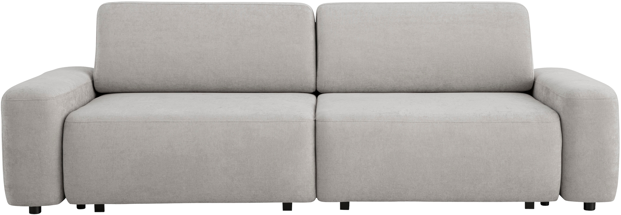 INOSIGN 3-Sitzer »TORGE (257cm), Sofa,Schlafsofa in Cord, Samtvelours, Struktur fein«, rundes Design, Schlaffunktion u. Bettkasten, Liegefläche: 135/200 cm
